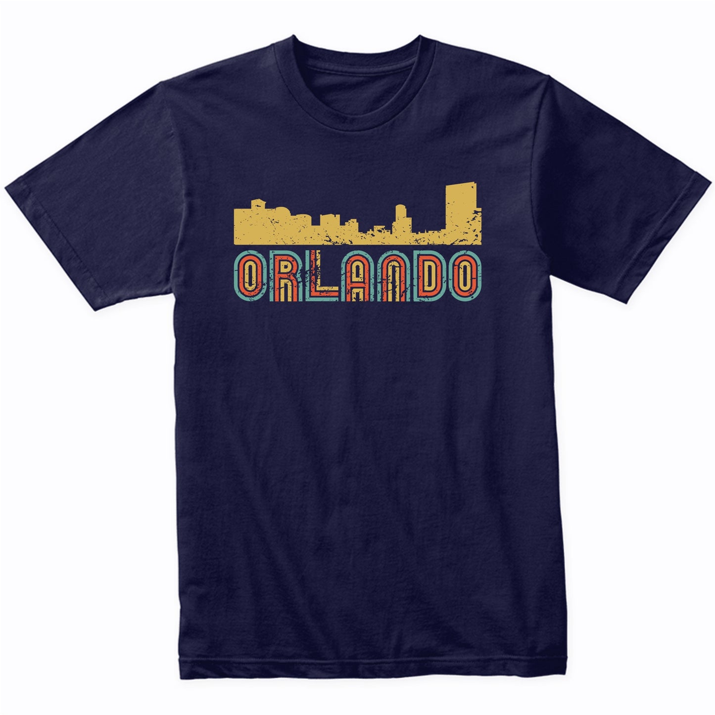 Retro Orlando Florida Skyline T-Shirt