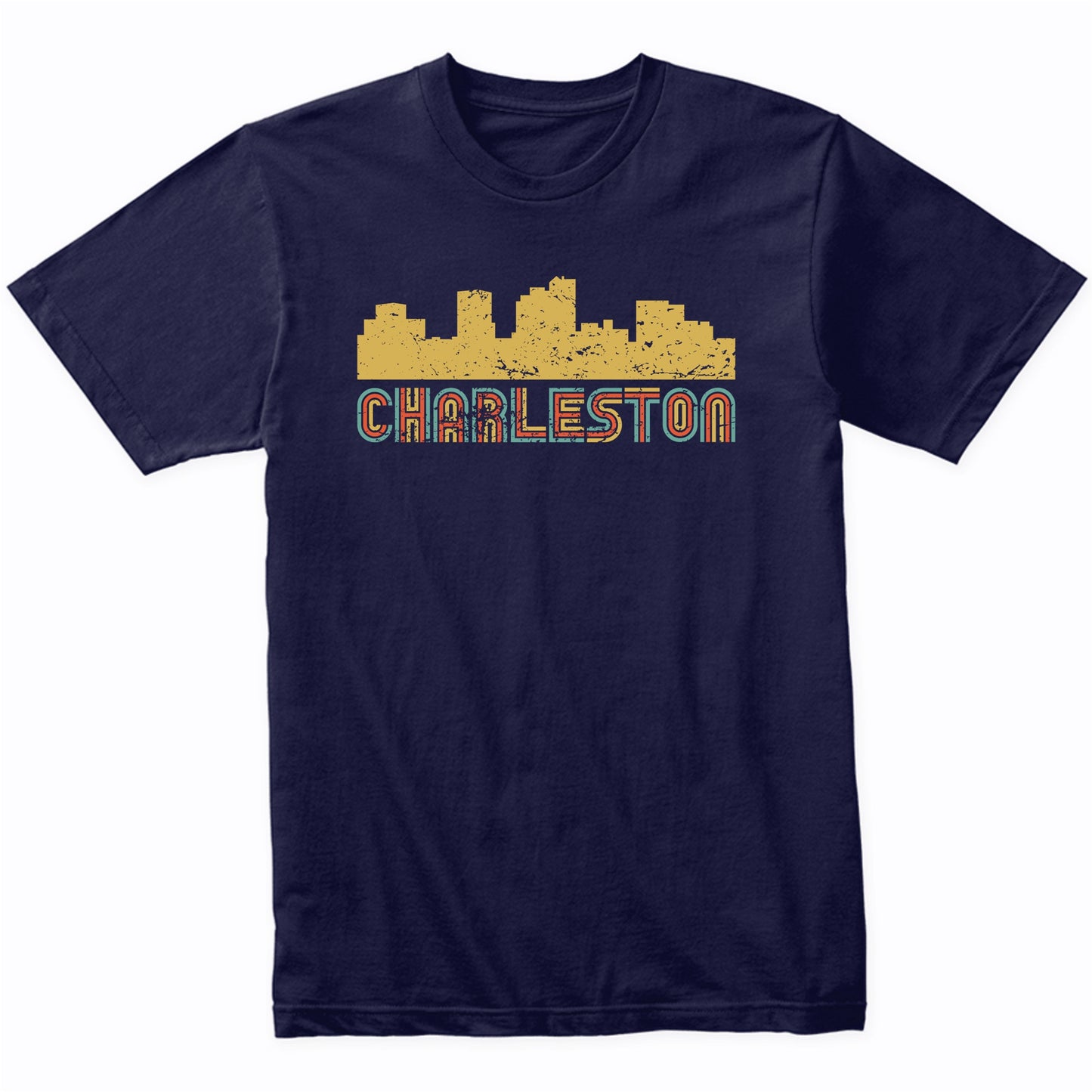 Retro Charleston West Virginia Skyline T-Shirt