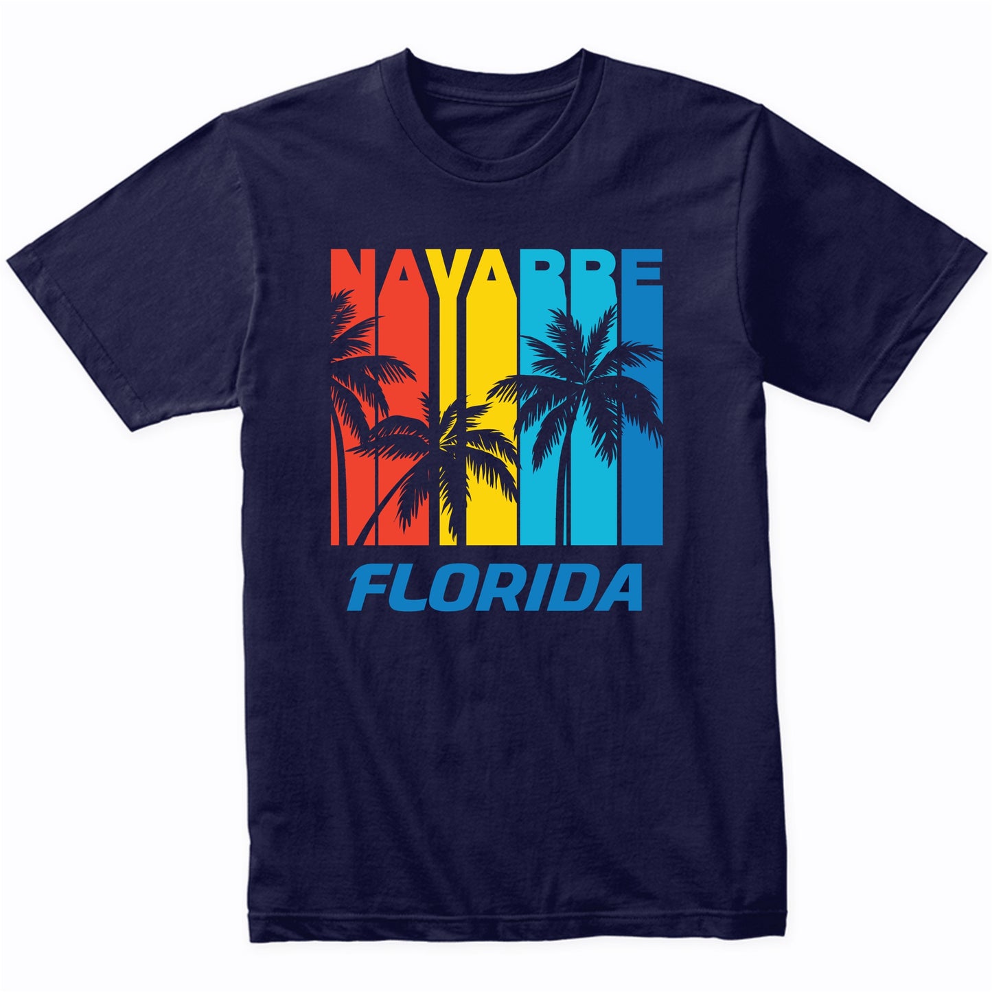 Retro Navarre Florida Palm Trees Vacation T-Shirt