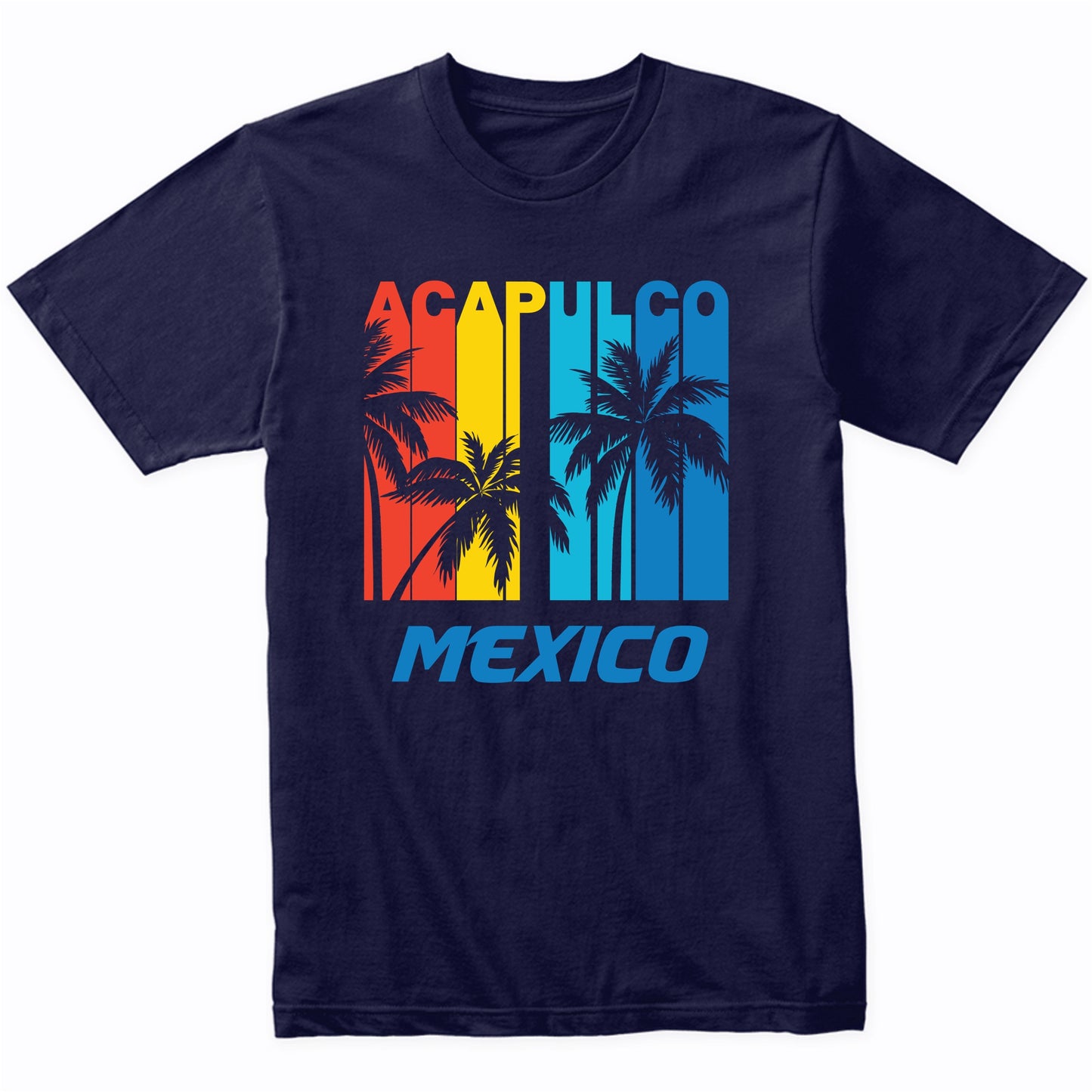 Retro Acapulco Mexico Palm Trees Vacation T-Shirt