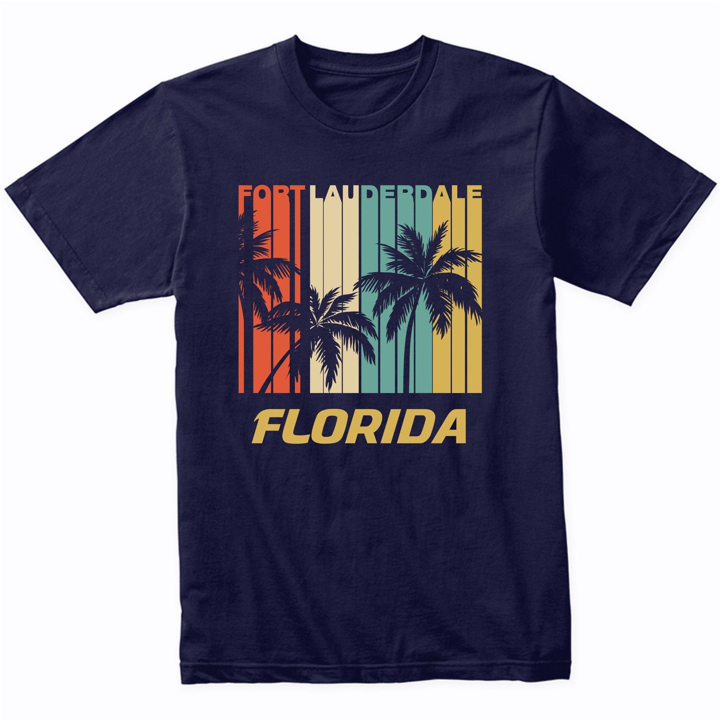 Retro Fort Lauderdale Florida Palm Trees Vacation T-Shirt