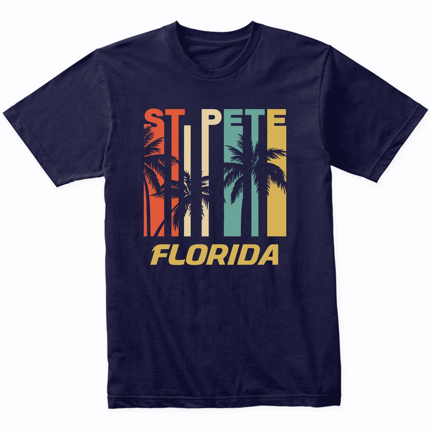 Retro St. Pete Florida Palm Trees Vacation T-Shirt