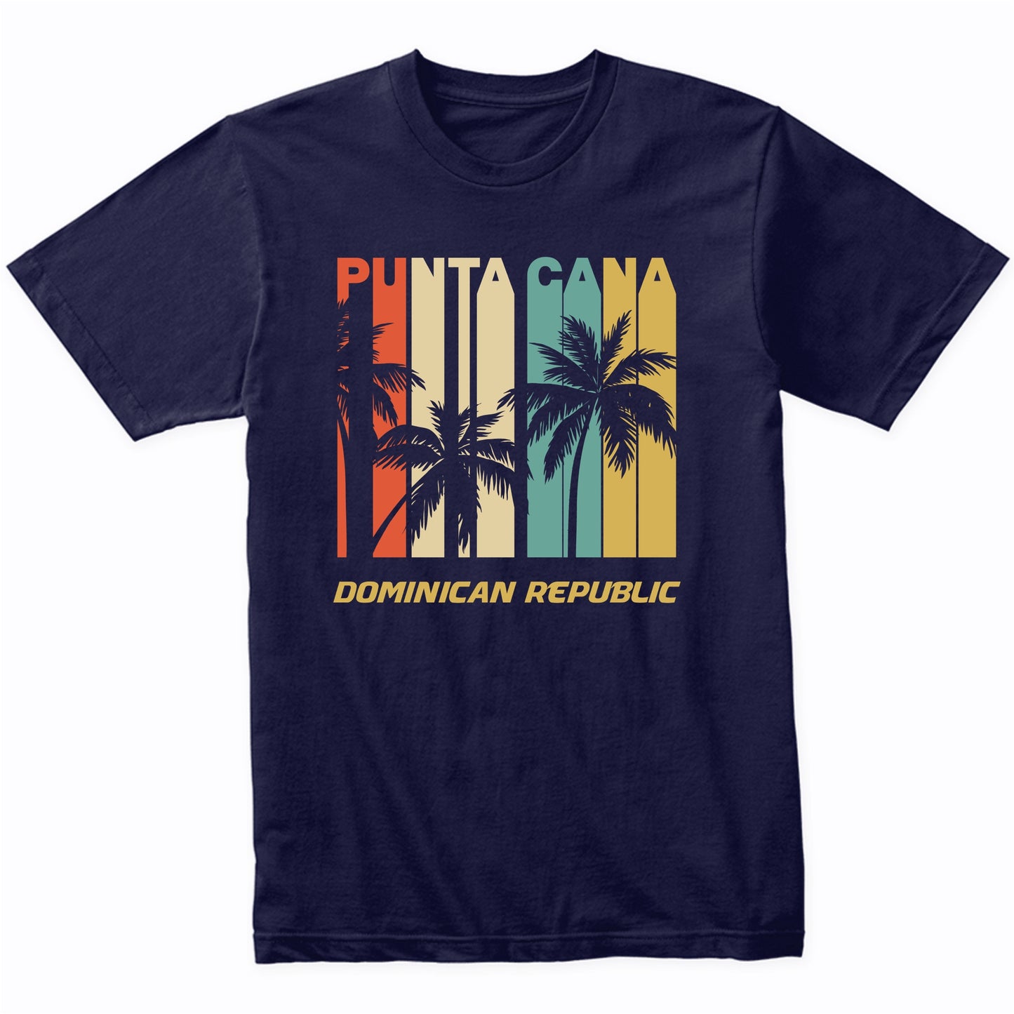 Retro Punta Cana Dominican Republic Palm Trees Vacation T-Shirt