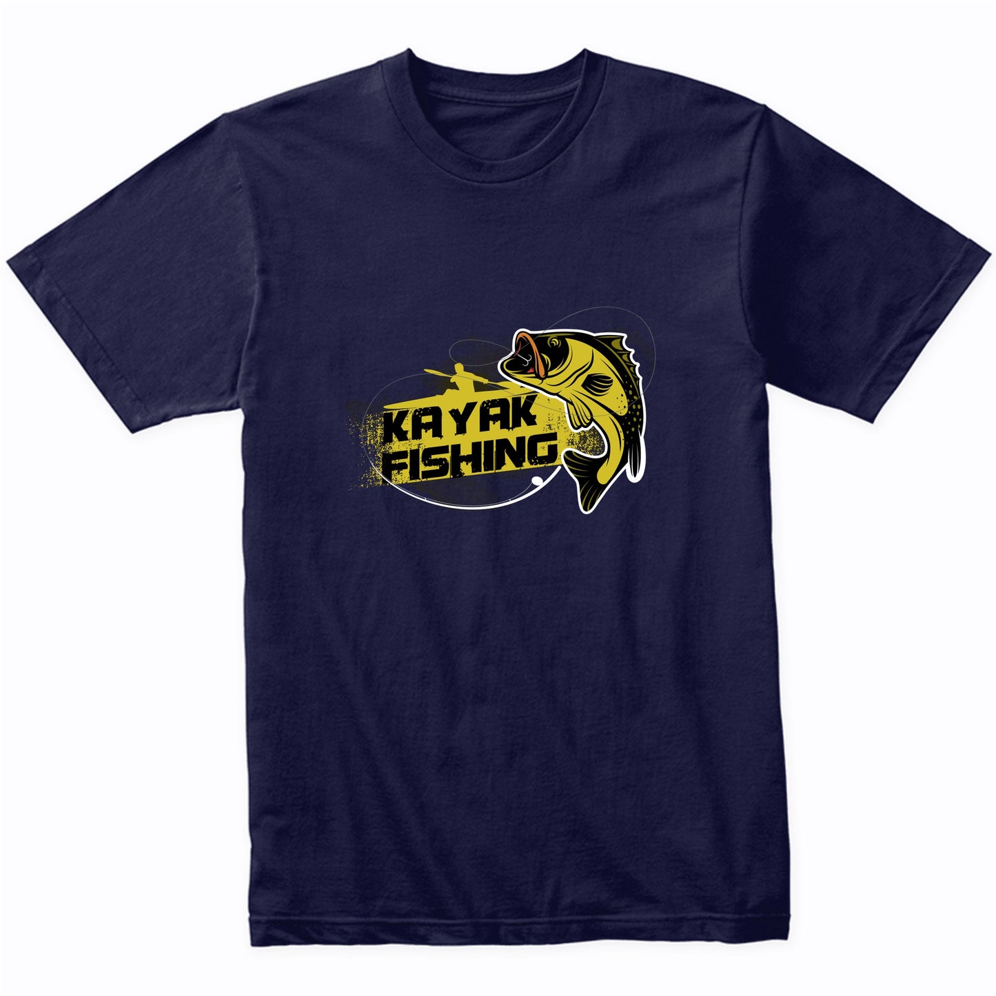 Kayak Fishing Bass Fishing Graphic T-Shirt