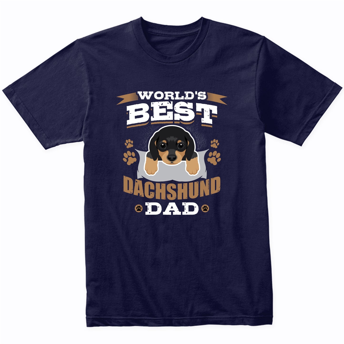 World's Best Dachshund Dad Dog Owner T-Shirt