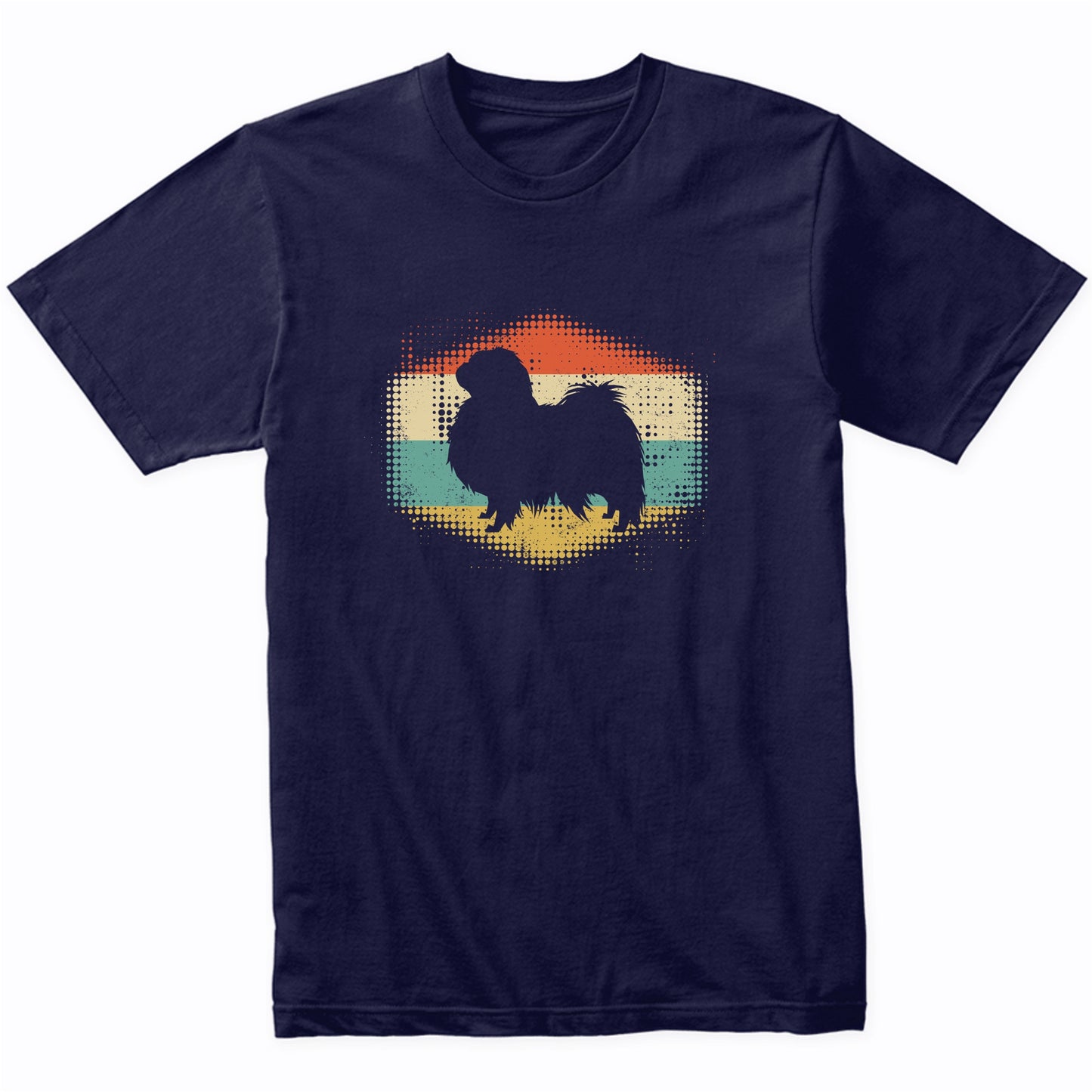 Vintage Retro Japanese Chin Silhouette Dog Owner T-Shirt
