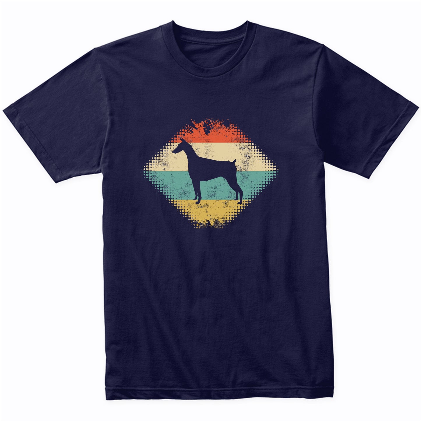 Vintage Retro Doberman Silhouette Dog Owner T-Shirt