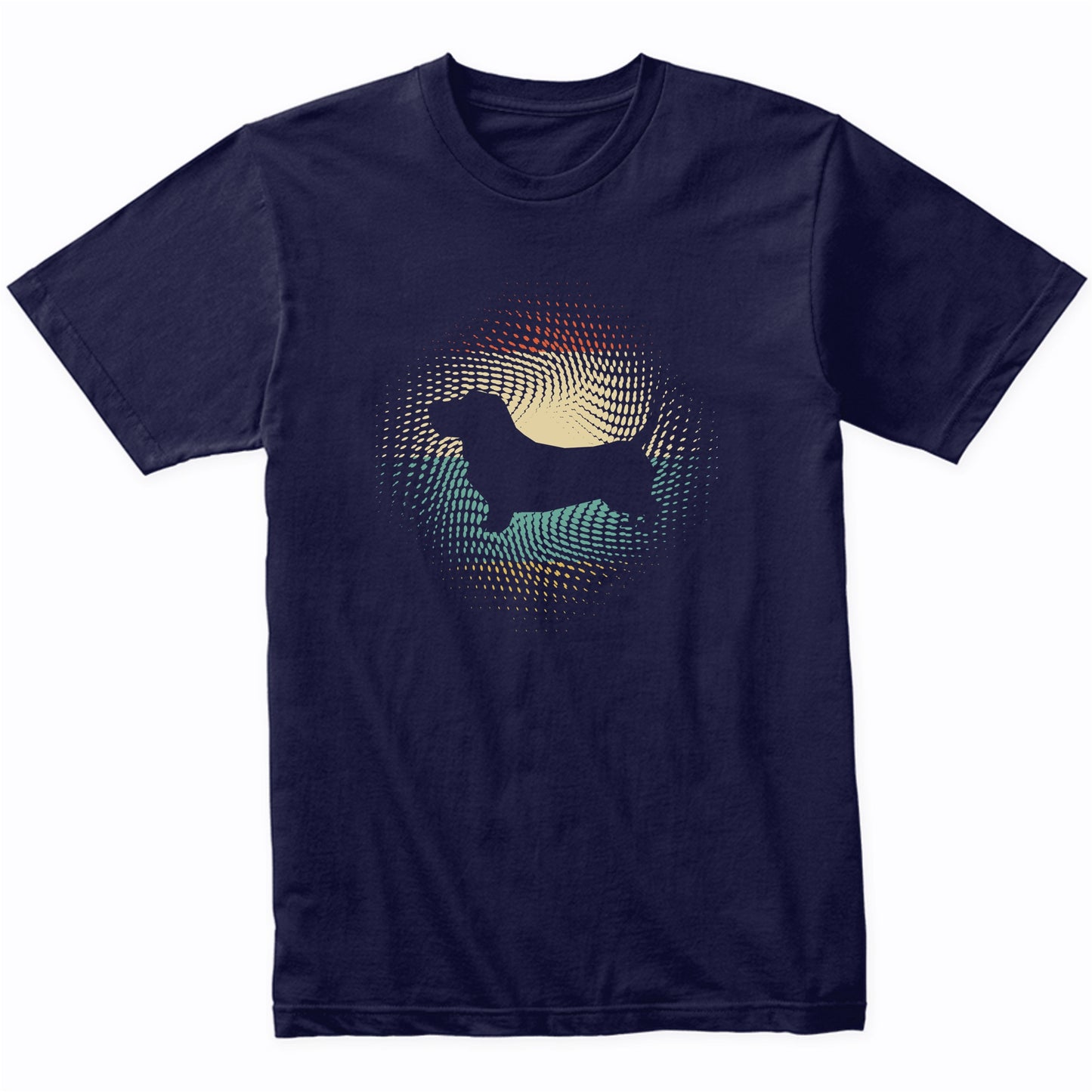 Vintage Retro Basset Hound Silhouette Dog Owner T-Shirt