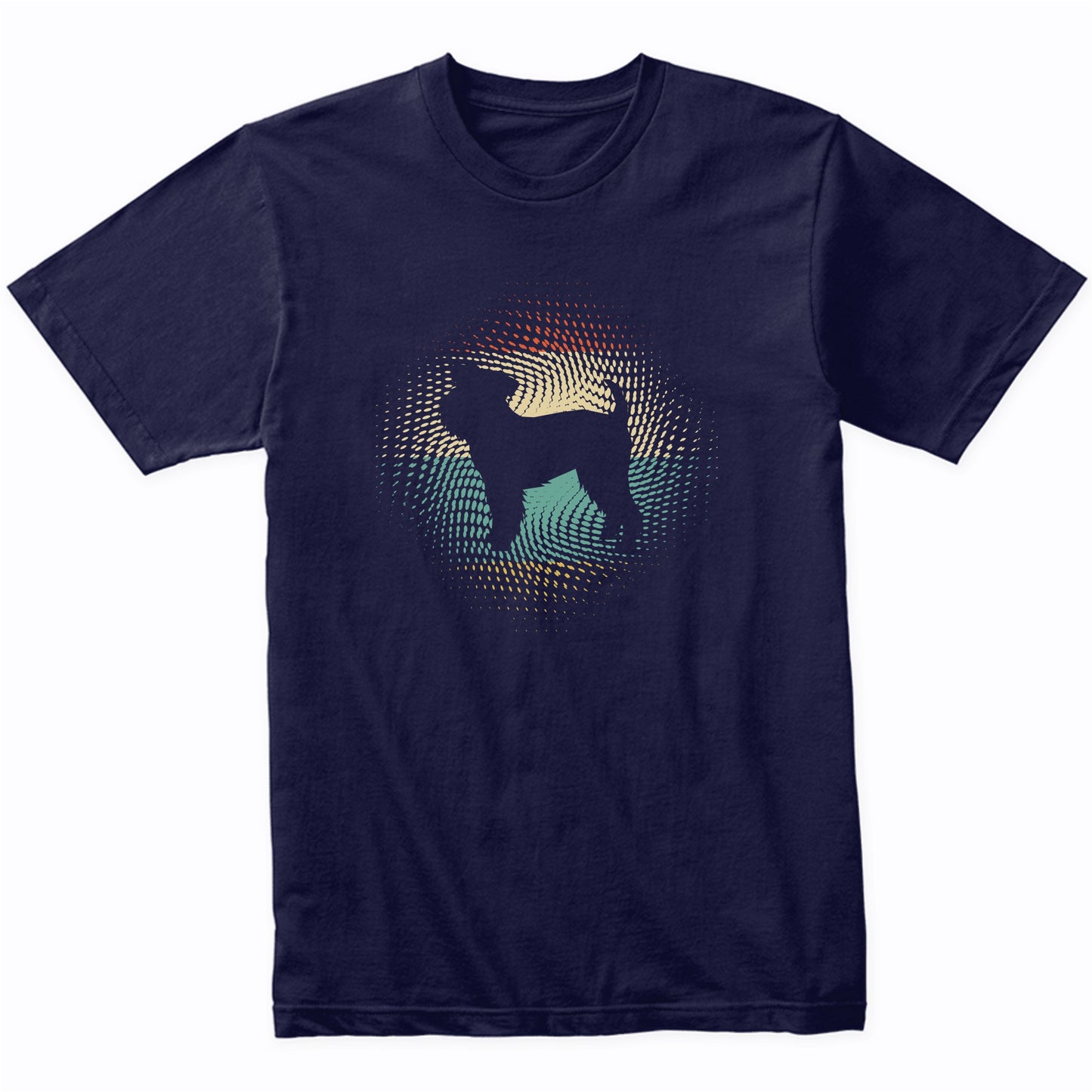 Vintage Retro Brussels Griffon Silhouette Dog Owner T-Shirt