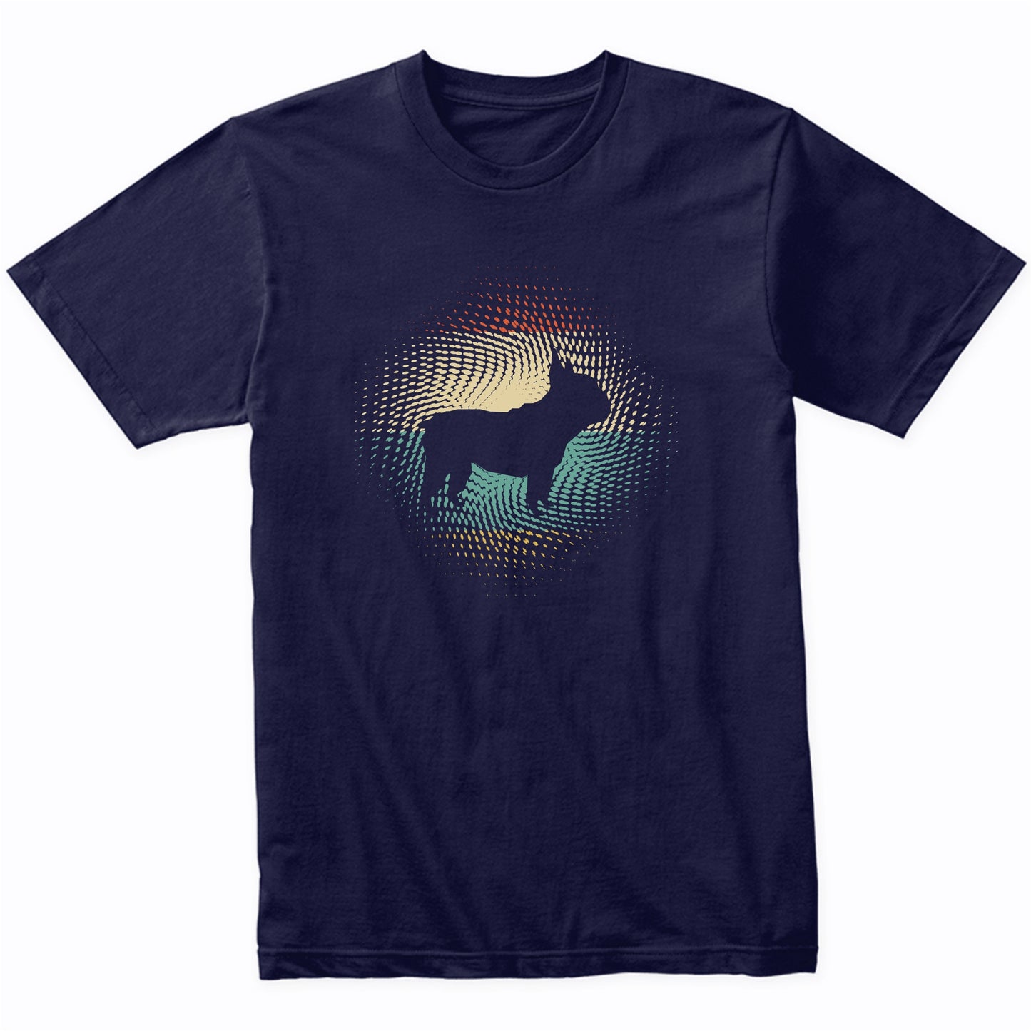Vintage Retro French Bulldog Silhouette Dog Owner T-Shirt