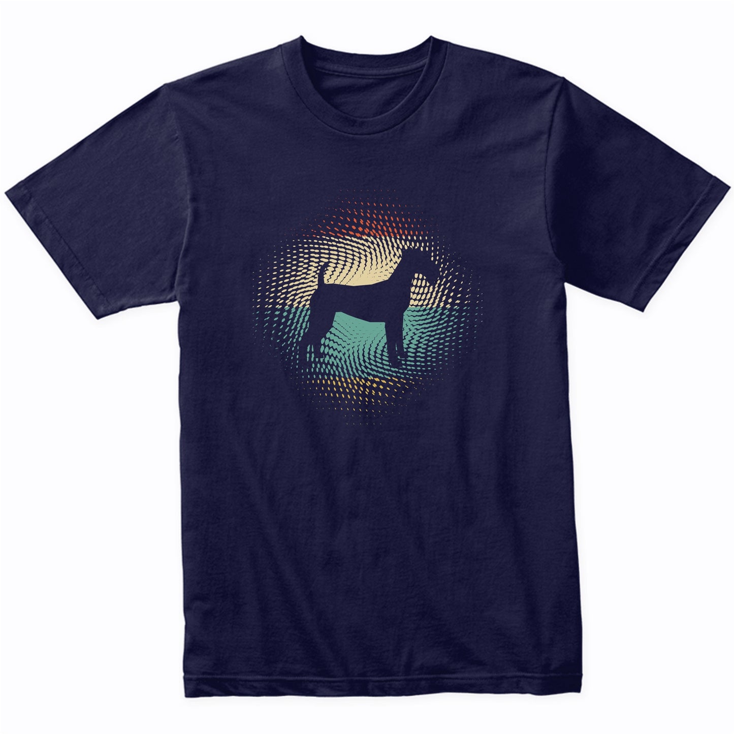 Vintage Retro Irish Terrier Silhouette Dog Owner T-Shirt