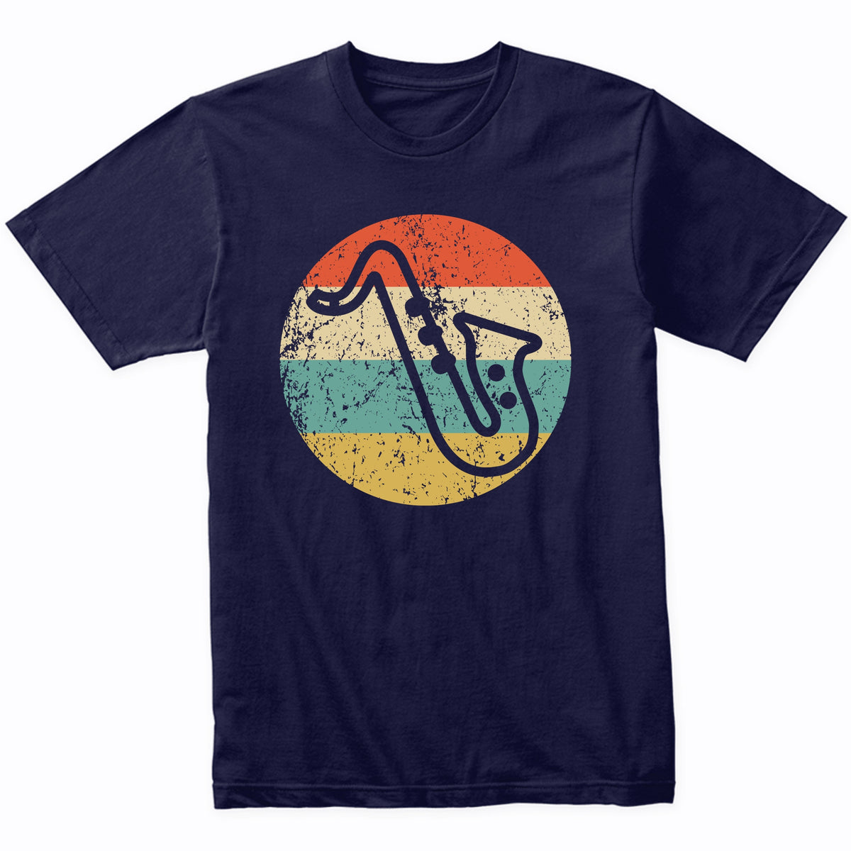Saxophone Retro Style Music T-Shirt