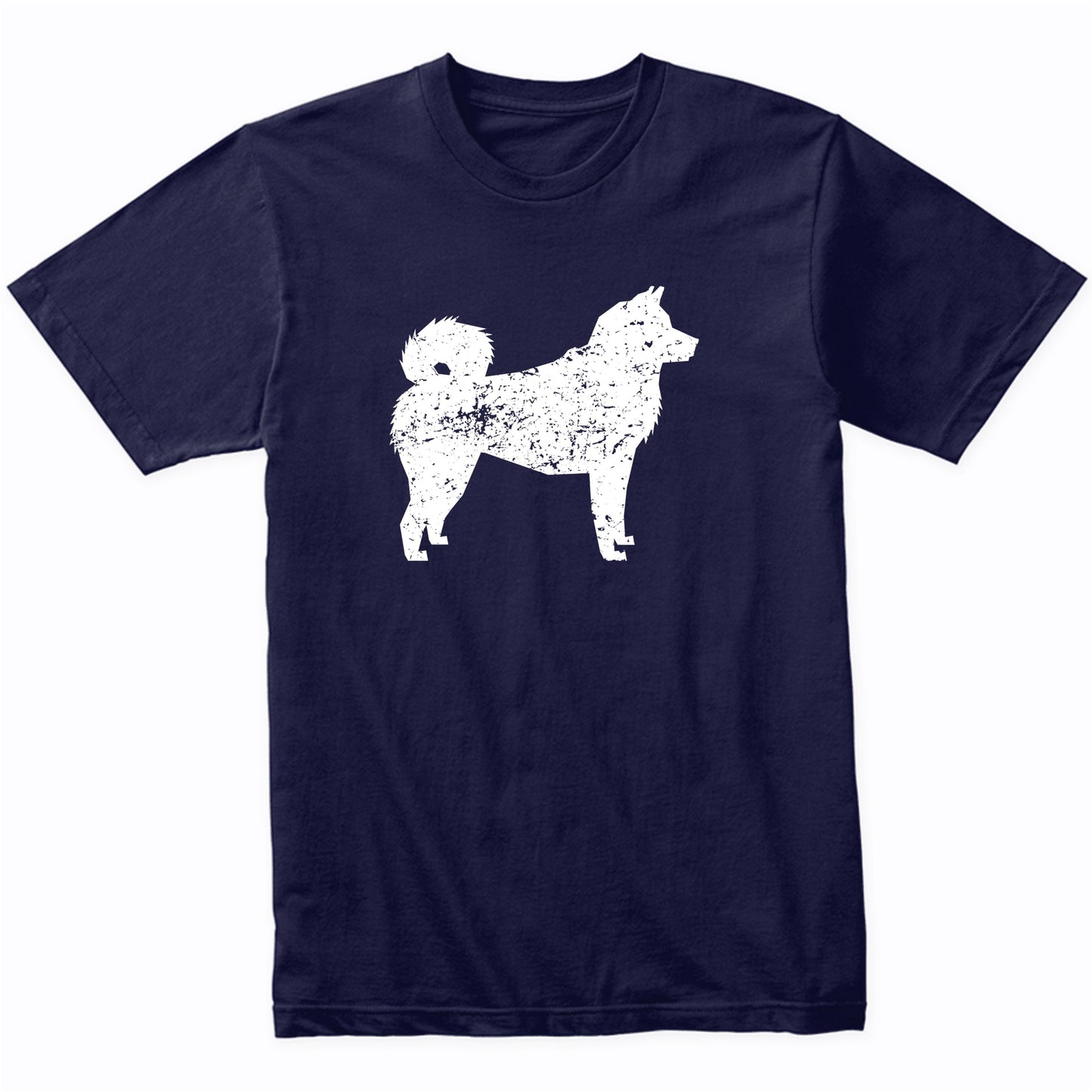 Distressed Akita Silhouette Dog Owner T-Shirt