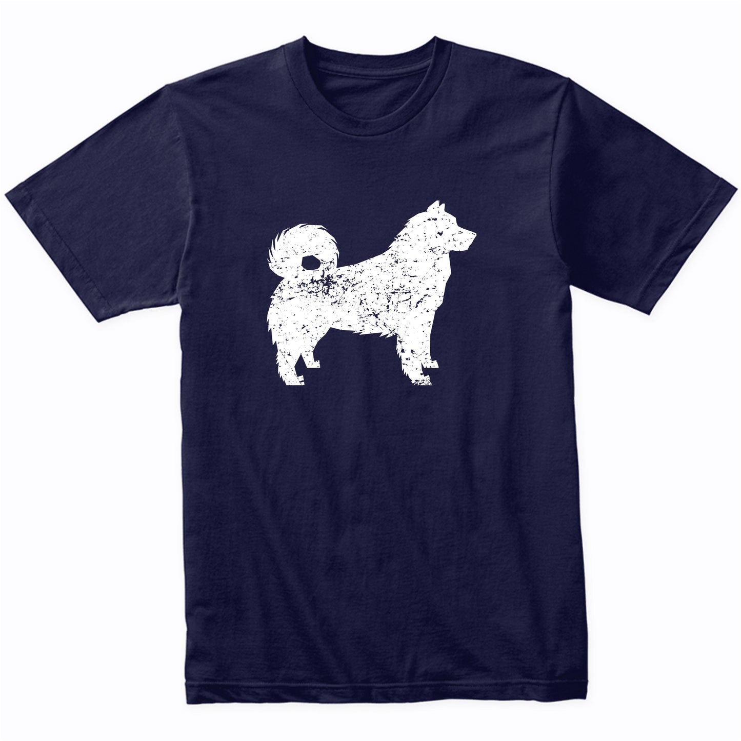 Distressed Alaskan Malamute Silhouette Dog Owner T-Shirt