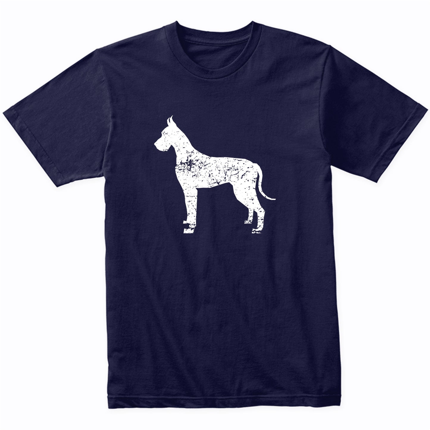 Distressed Great Dane Silhouette Dog Owner T-Shirt