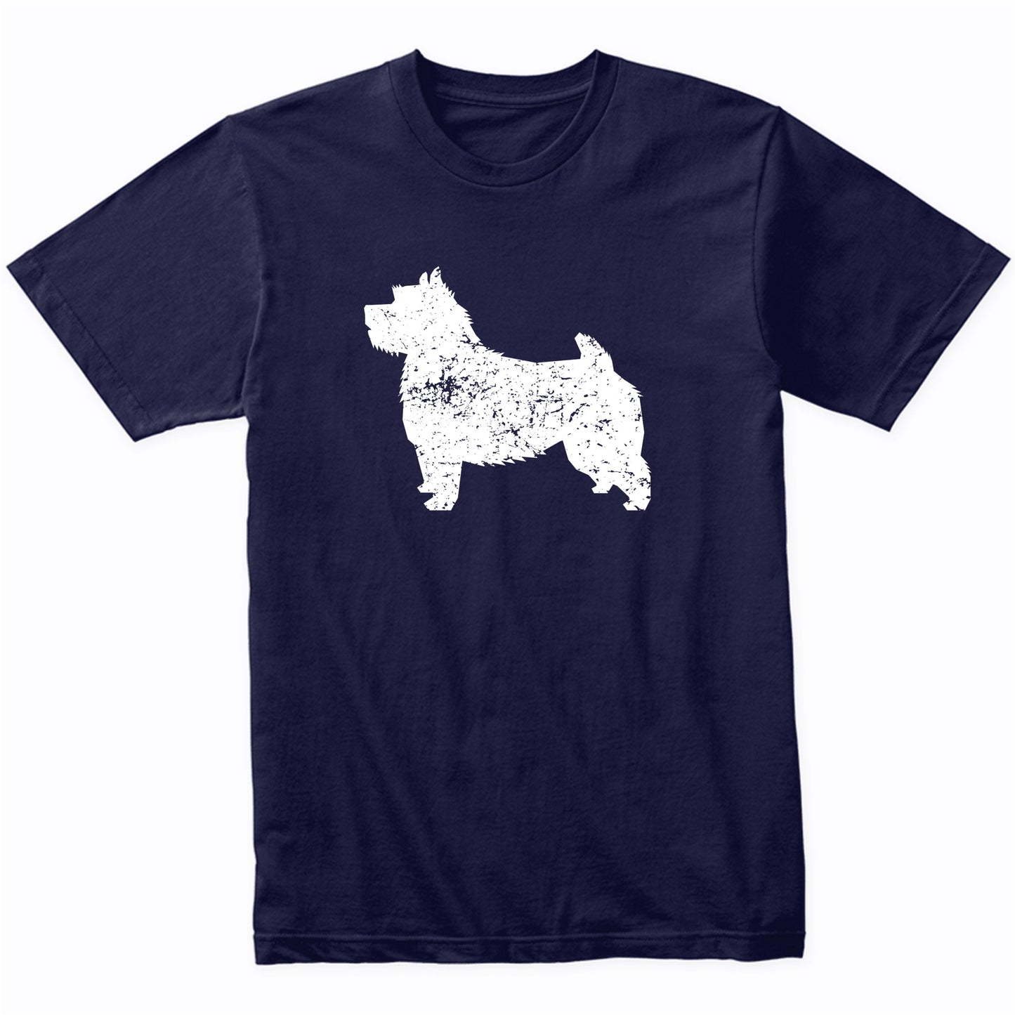 Distressed Norwich Terrier Silhouette Dog Owner T-Shirt