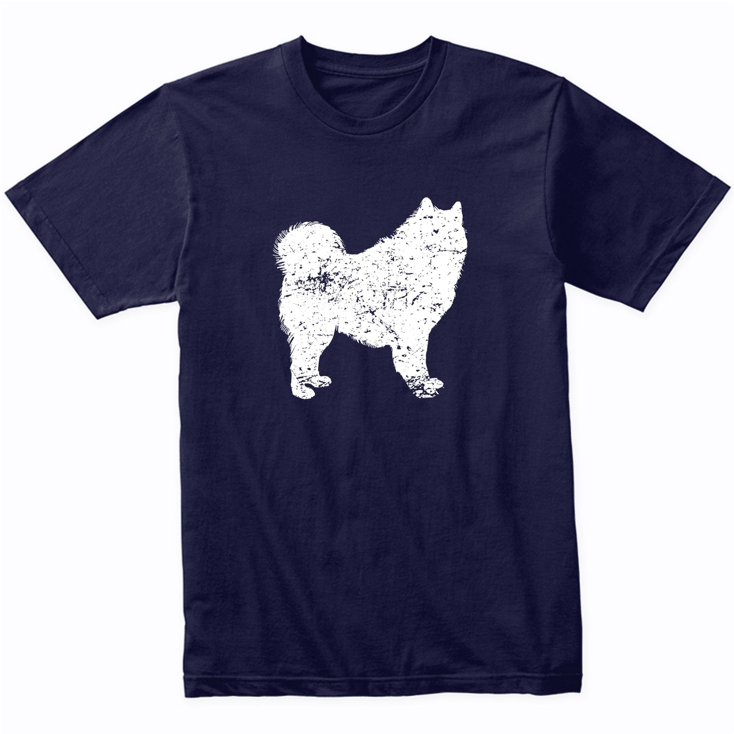 Distressed Samoyed Silhouette Dog Owner T-Shirt