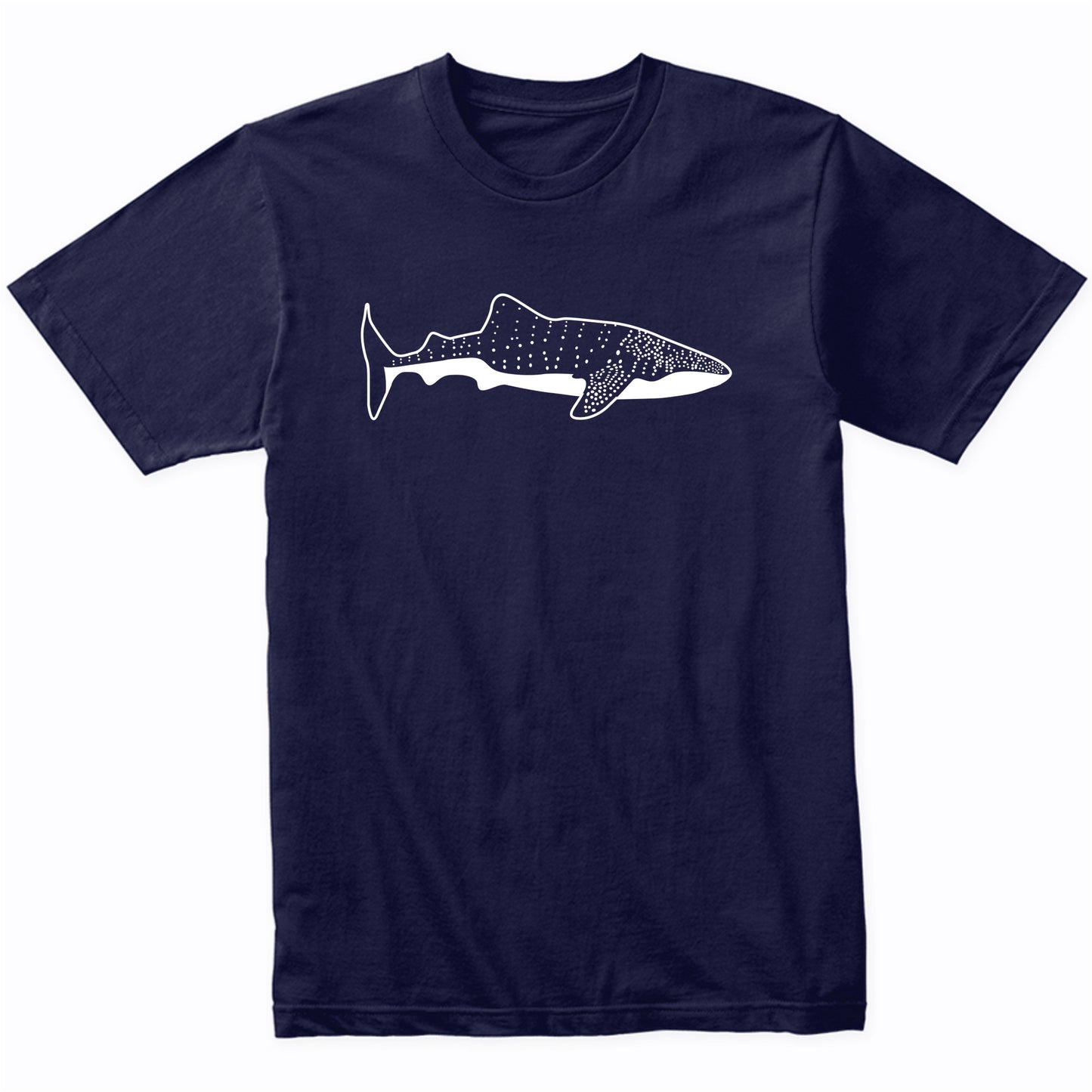 Whale Shark Silhouette Simple Shark Design T-Shirt