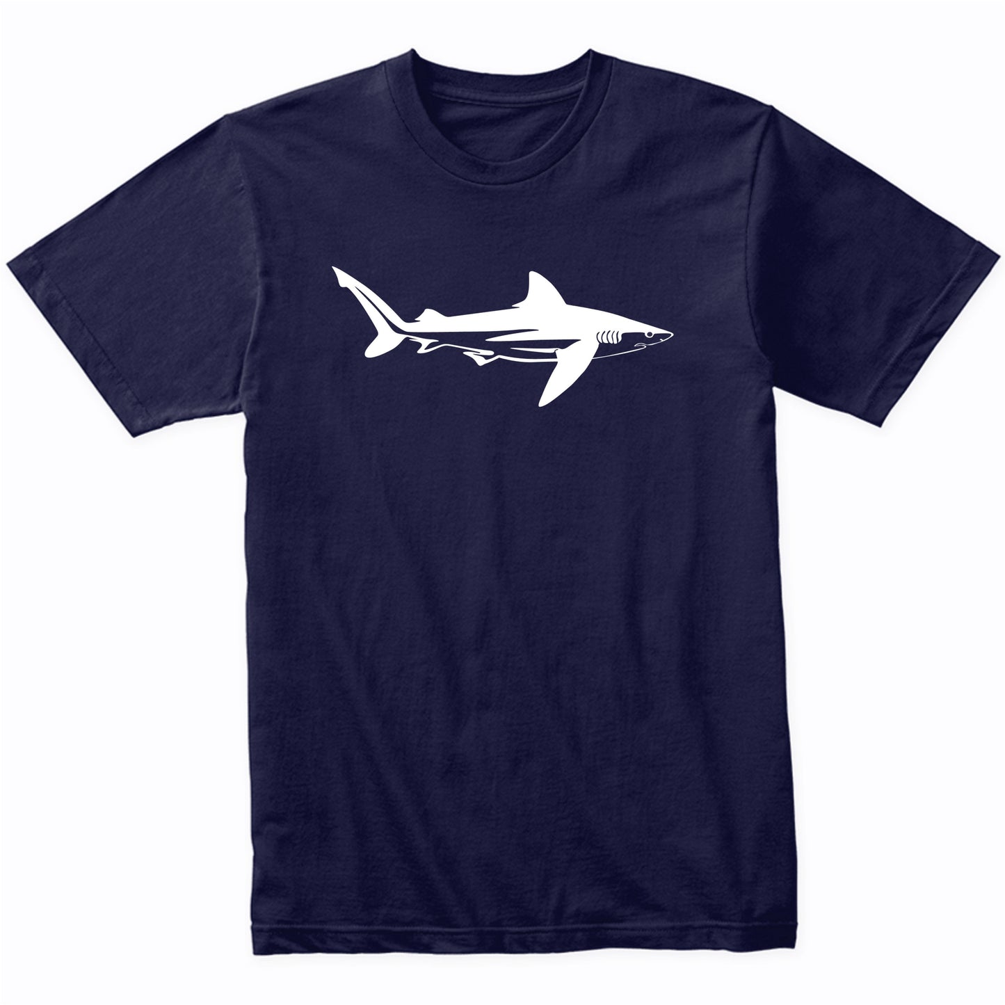 Tiger Shark Silhouette Simple Shark Design T-Shirt