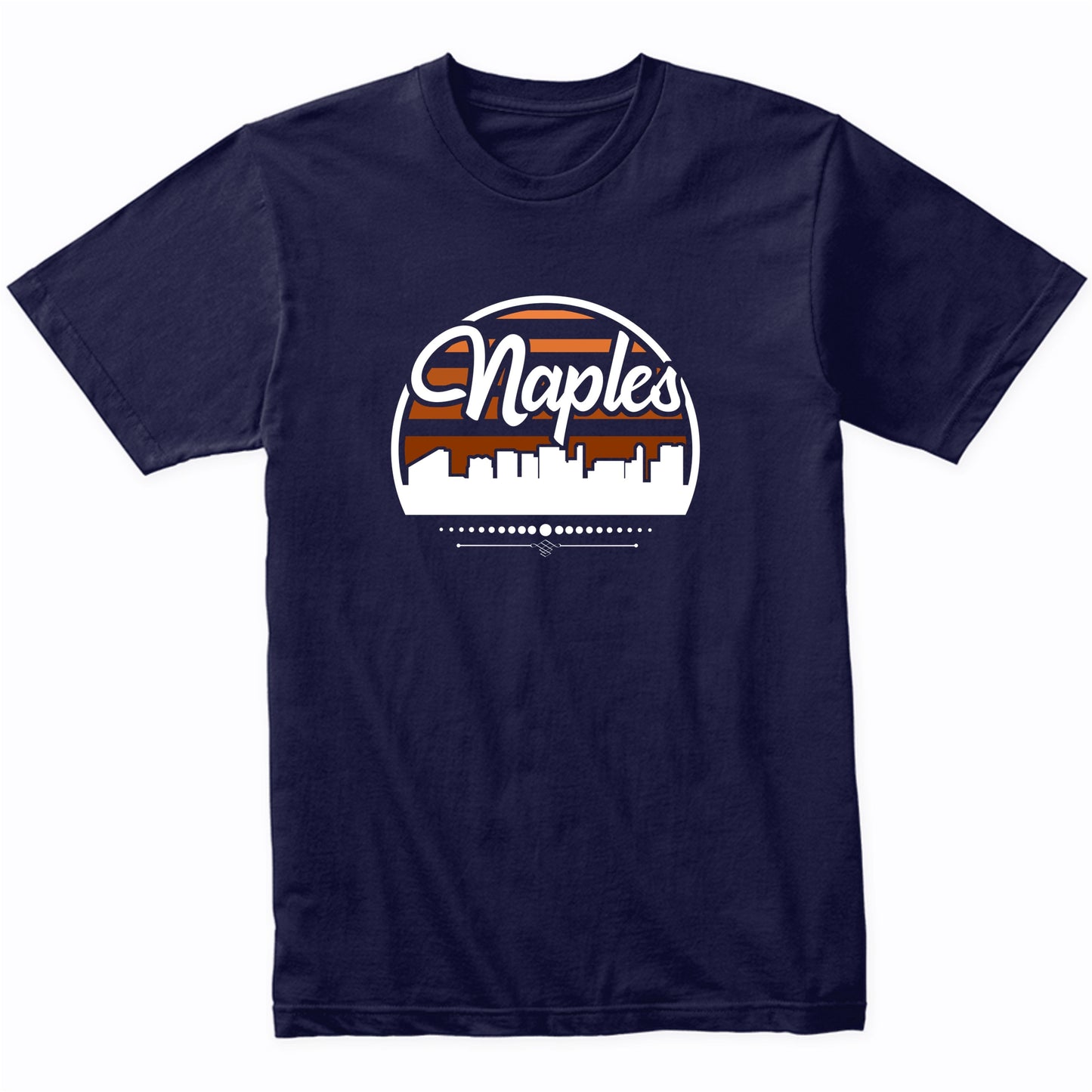 Retro Naples Florida Sunset Skyline T-Shirt