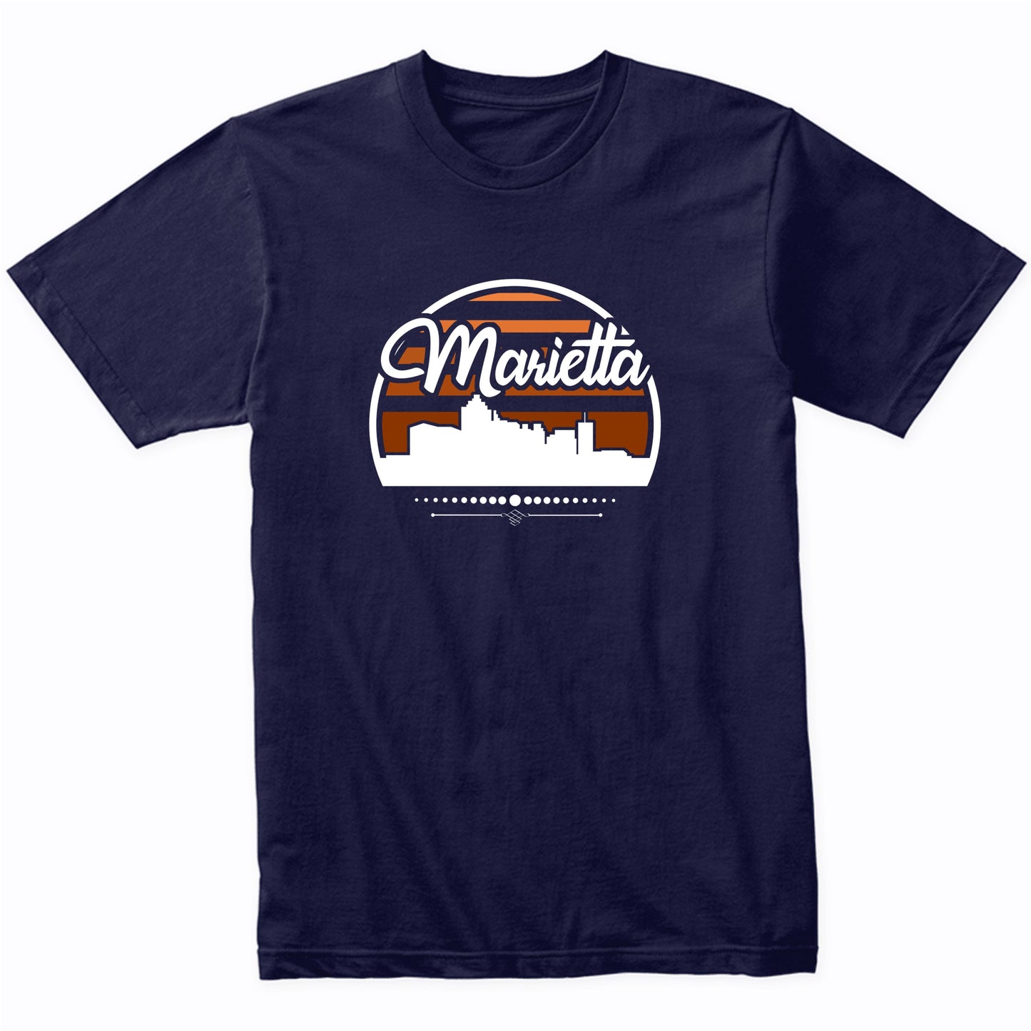 Retro Marietta Georgia Sunset Skyline T-Shirt