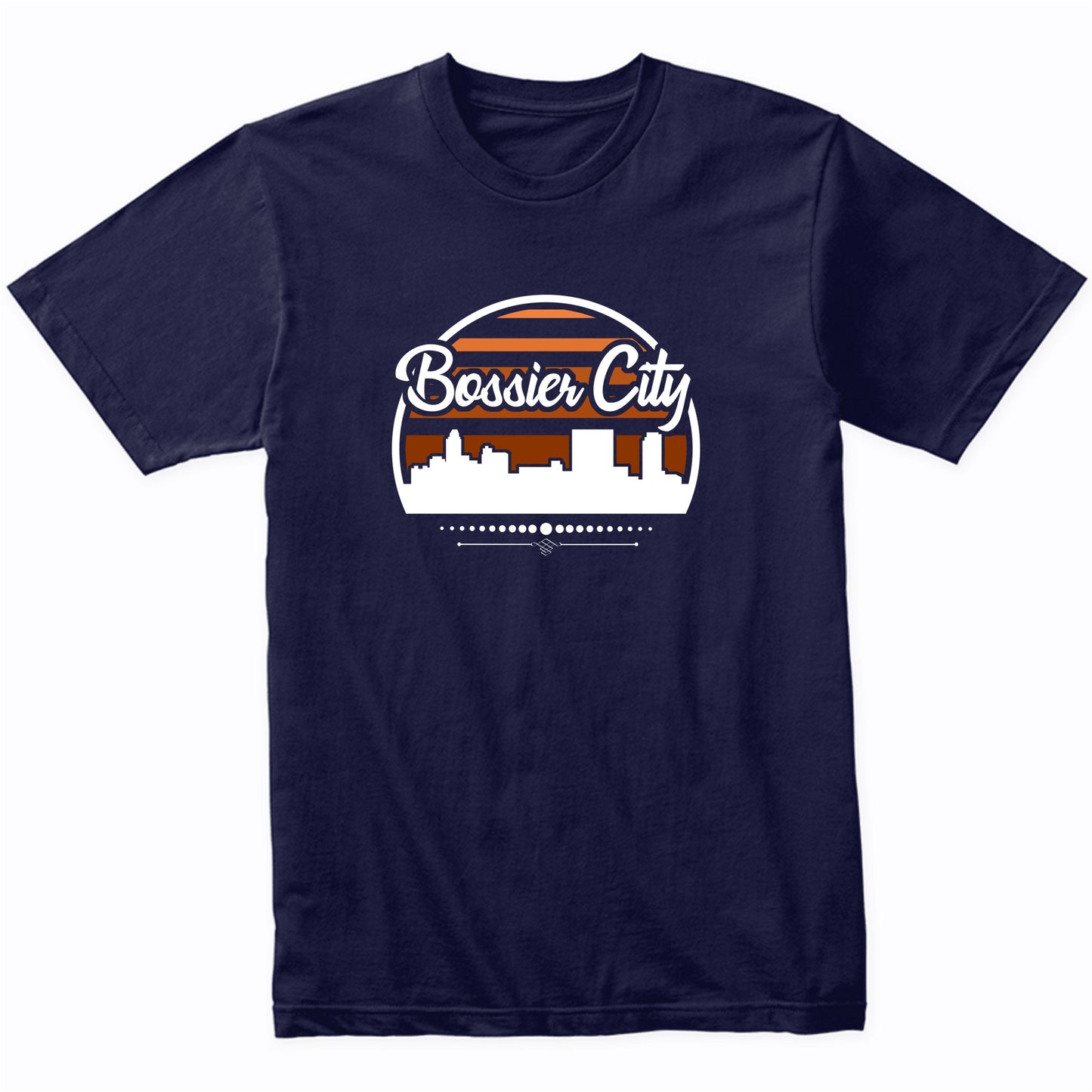 Retro Bossier City Louisiana Sunset Skyline T-Shirt