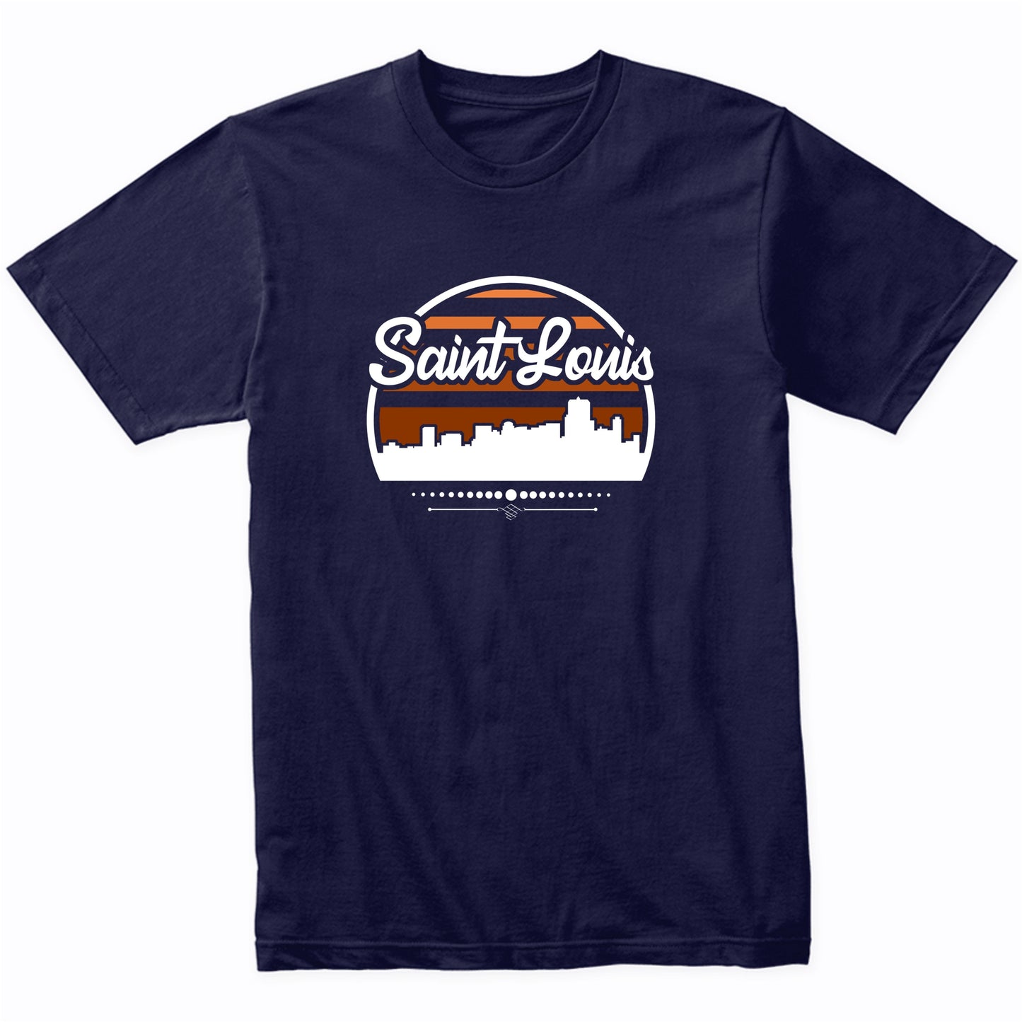 Retro Saint Louis Missouri Sunset Skyline T-Shirt