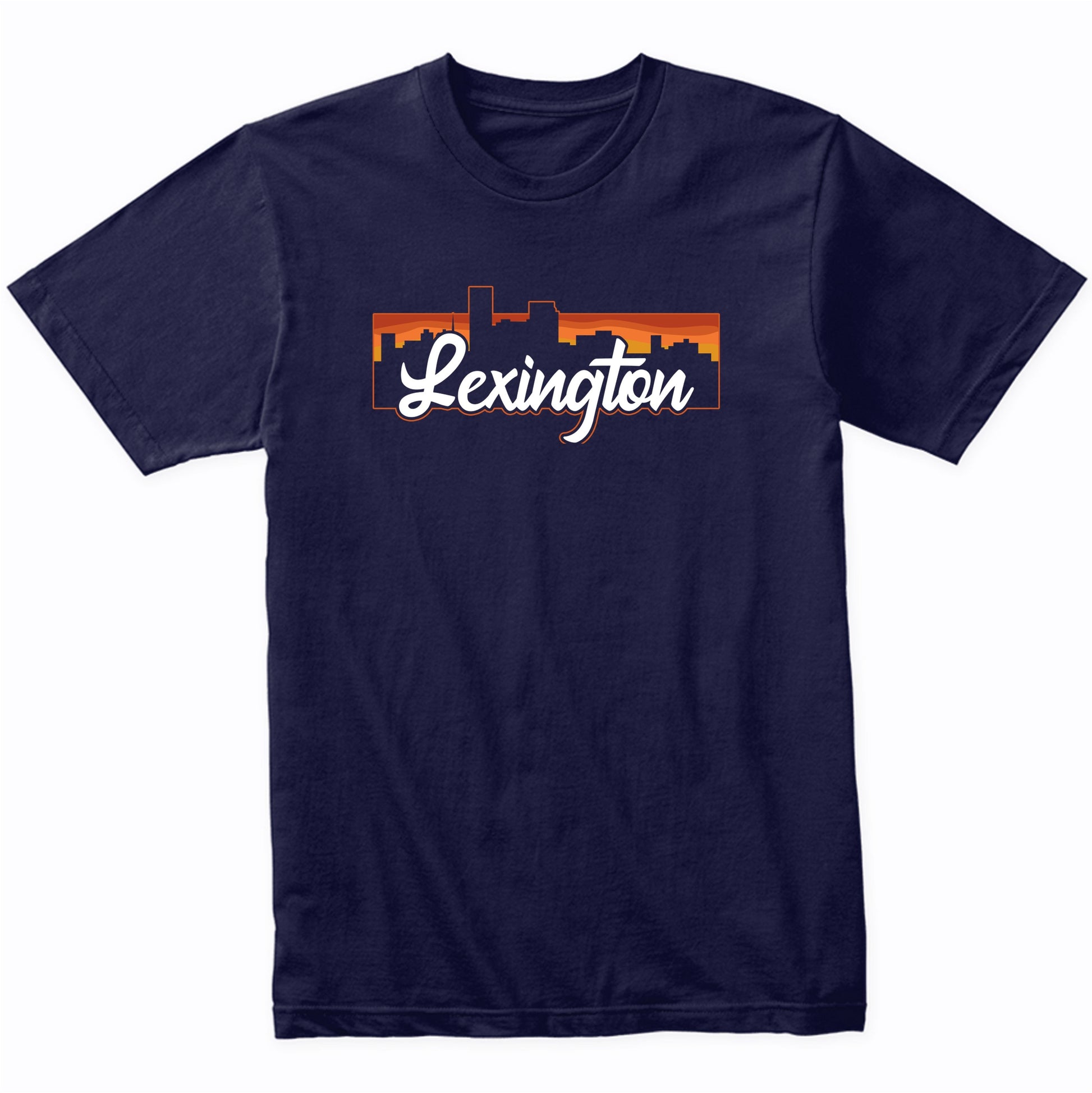 Vintage Style Retro Lexington Kentucky Sunset Skyline T-Shirt