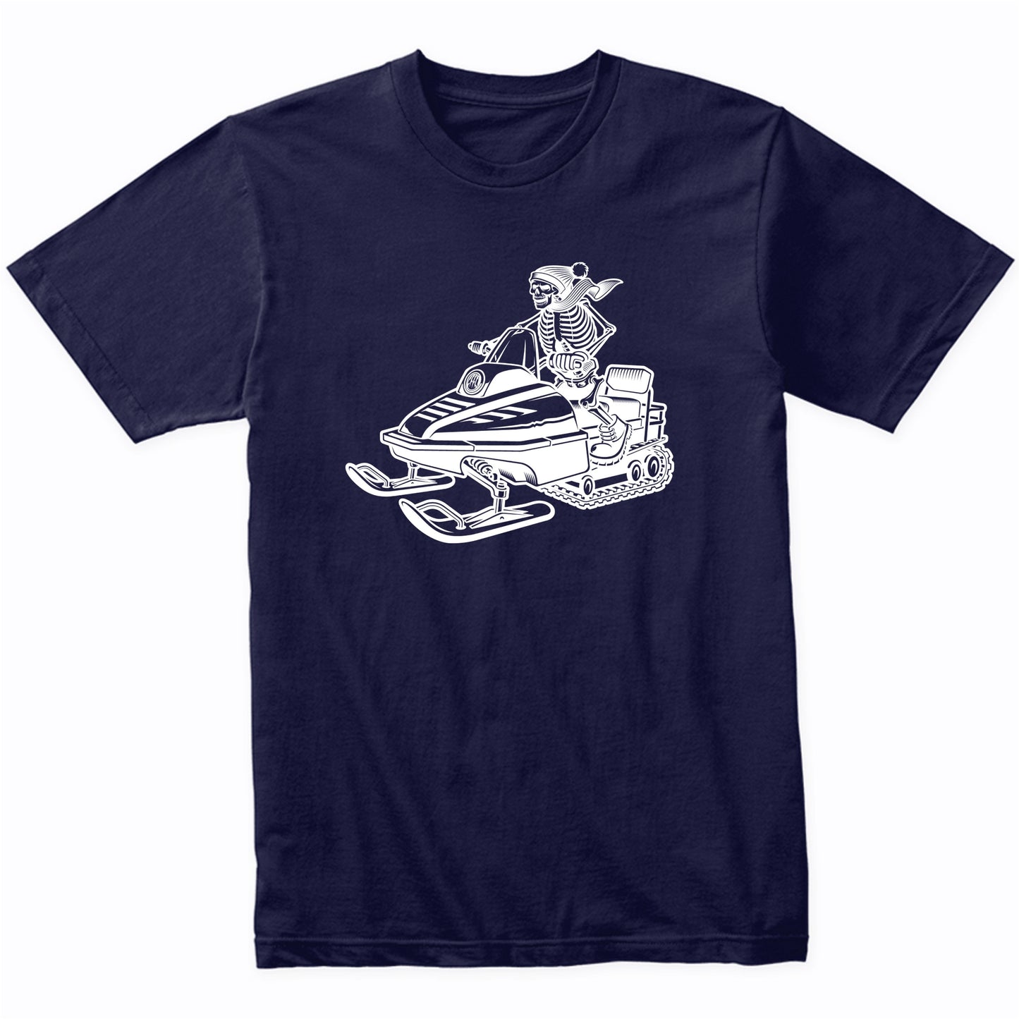 Snowmobiling Skeleton Cool Snowmobile T-Shirt