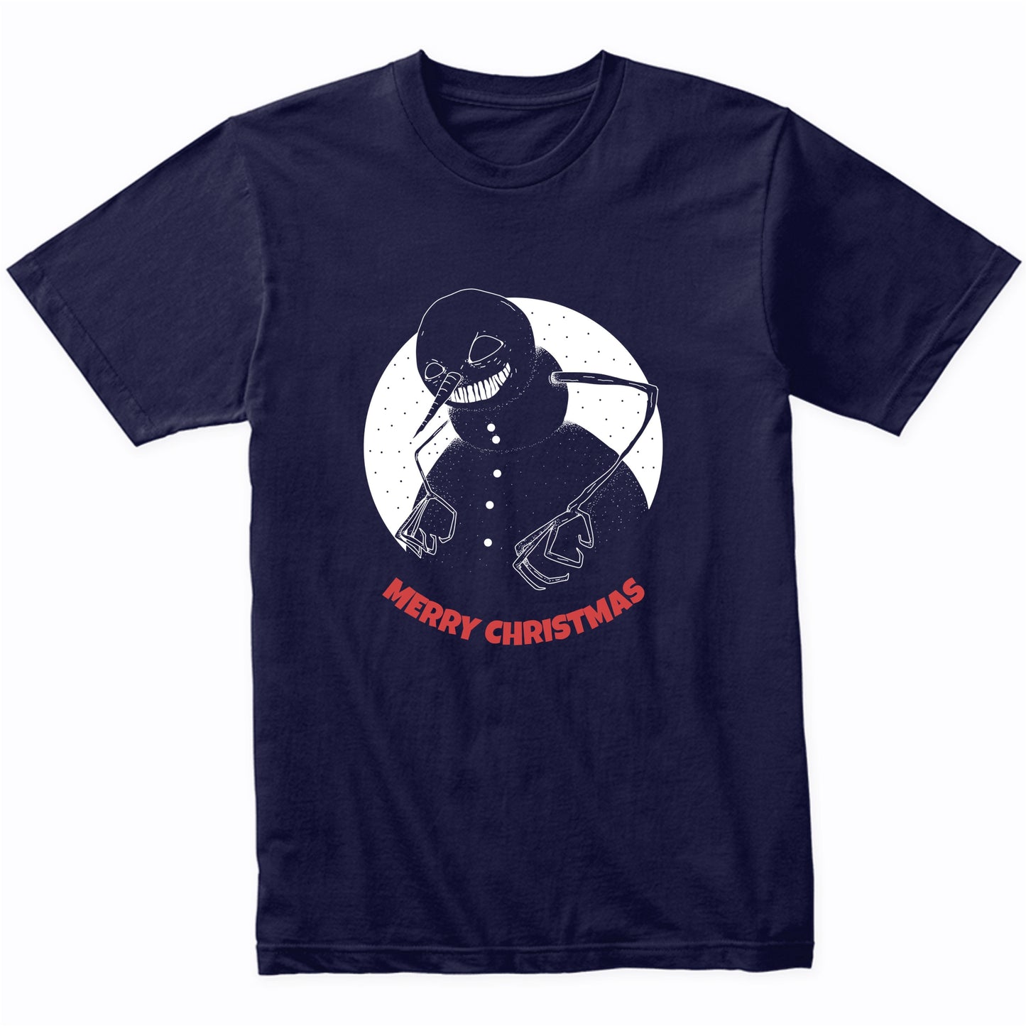 Evil Snowman Merry Christmas T-Shirt