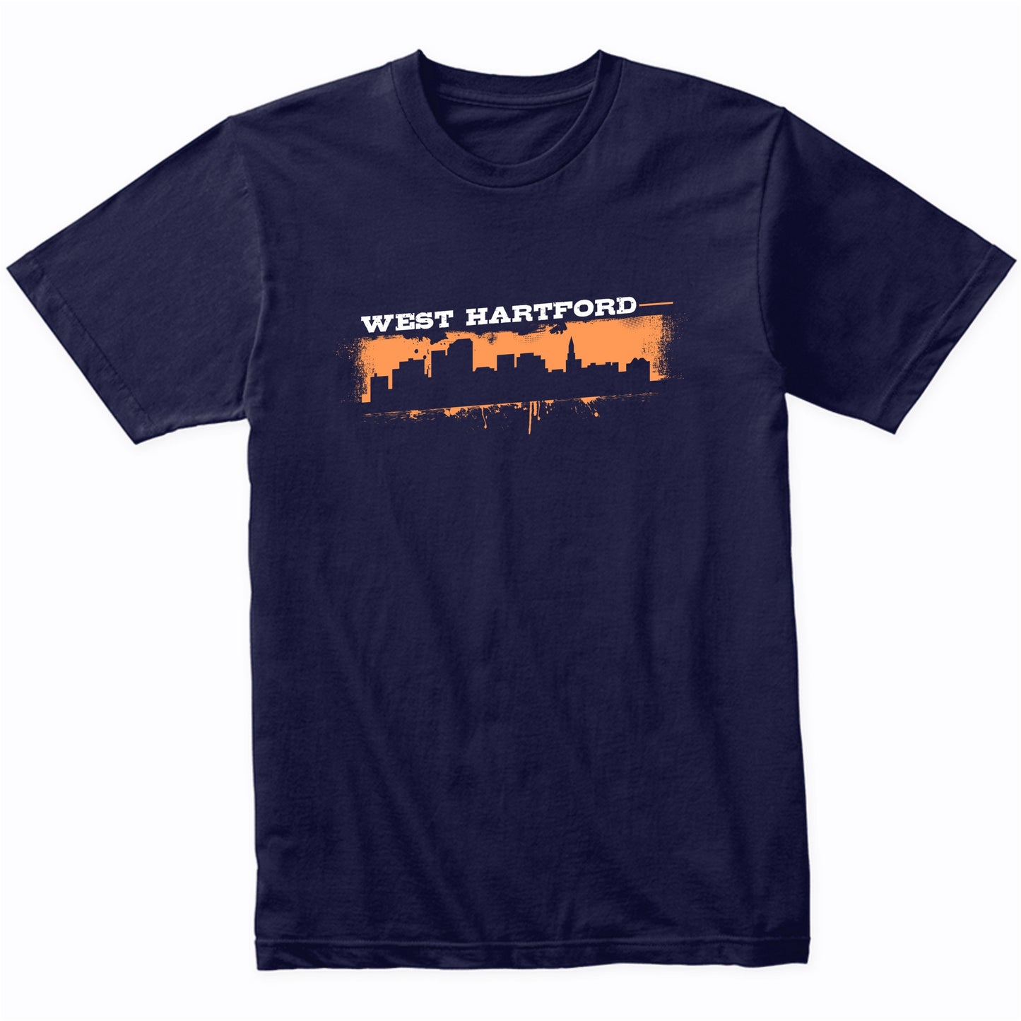 West Hartford Connecticut Skyline Retro Grafitti Style T-Shirt