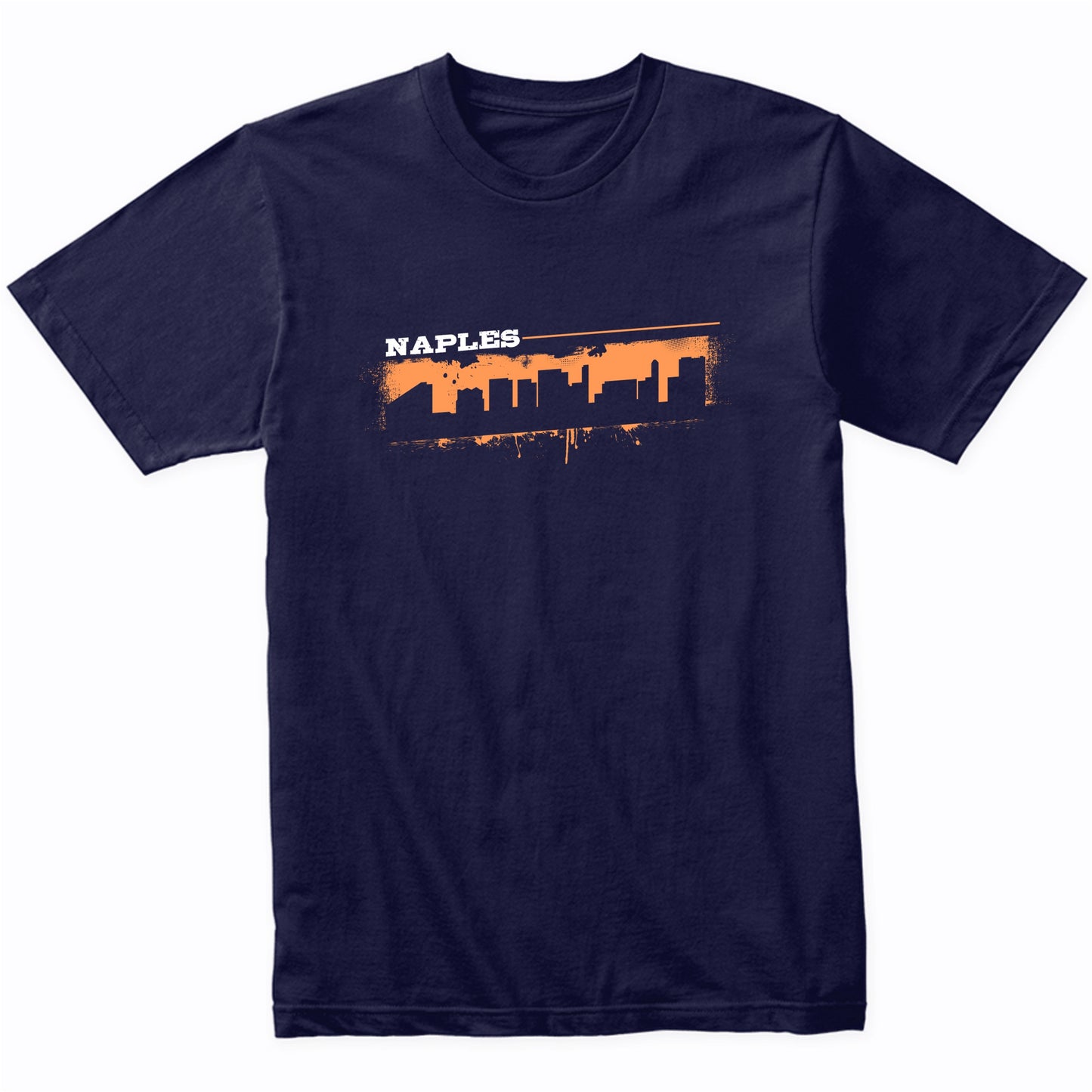 Naples Florida Skyline Retro Grafitti Style T-Shirt