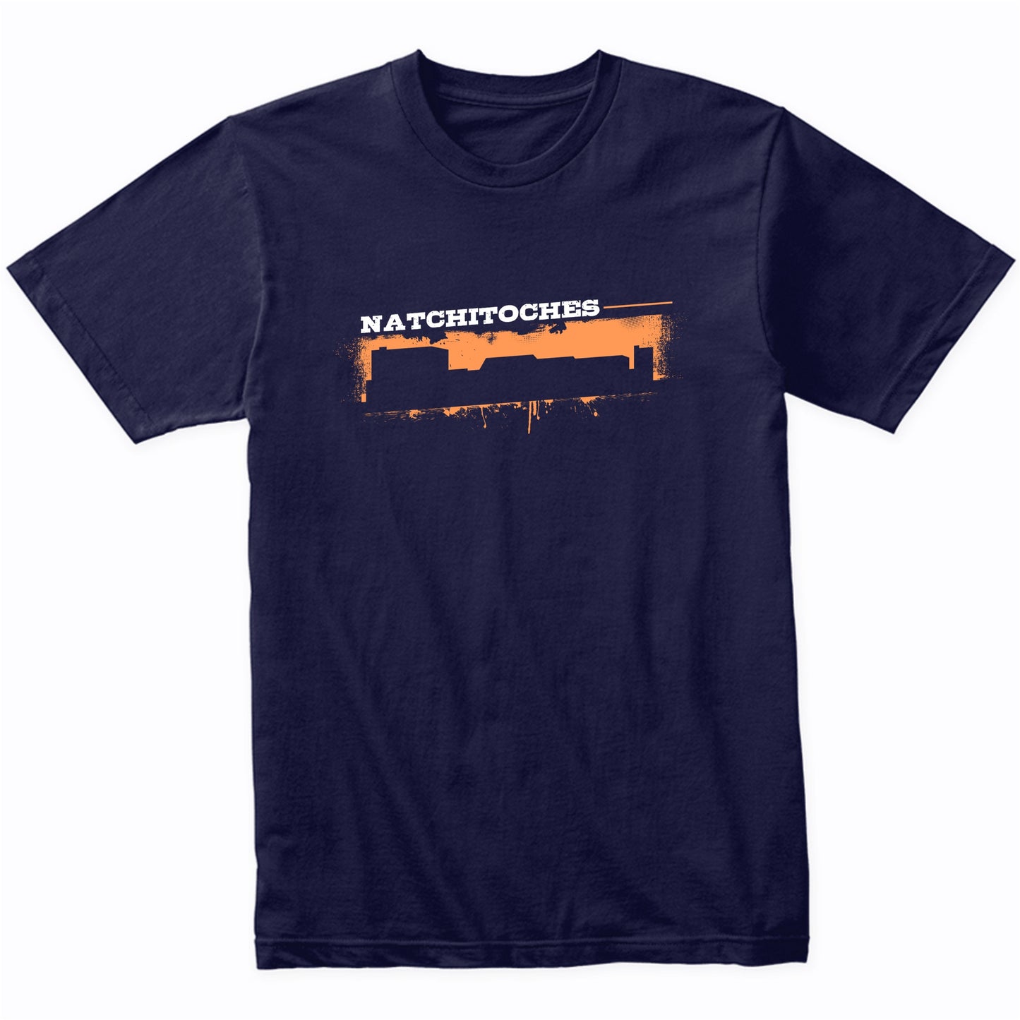 Natchitoches Louisiana Skyline Retro Grafitti Style T-Shirt