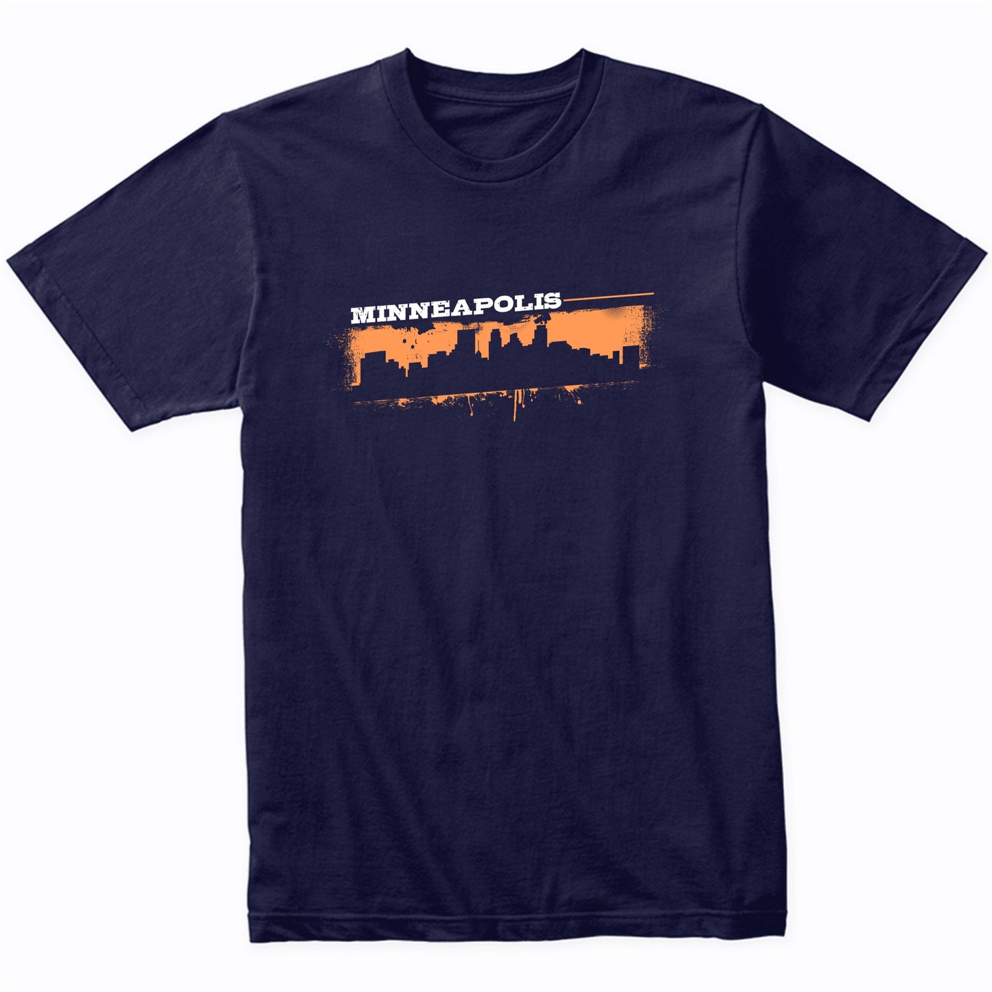 Minneapolis Minnesota Skyline Retro Grafitti Style T-Shirt