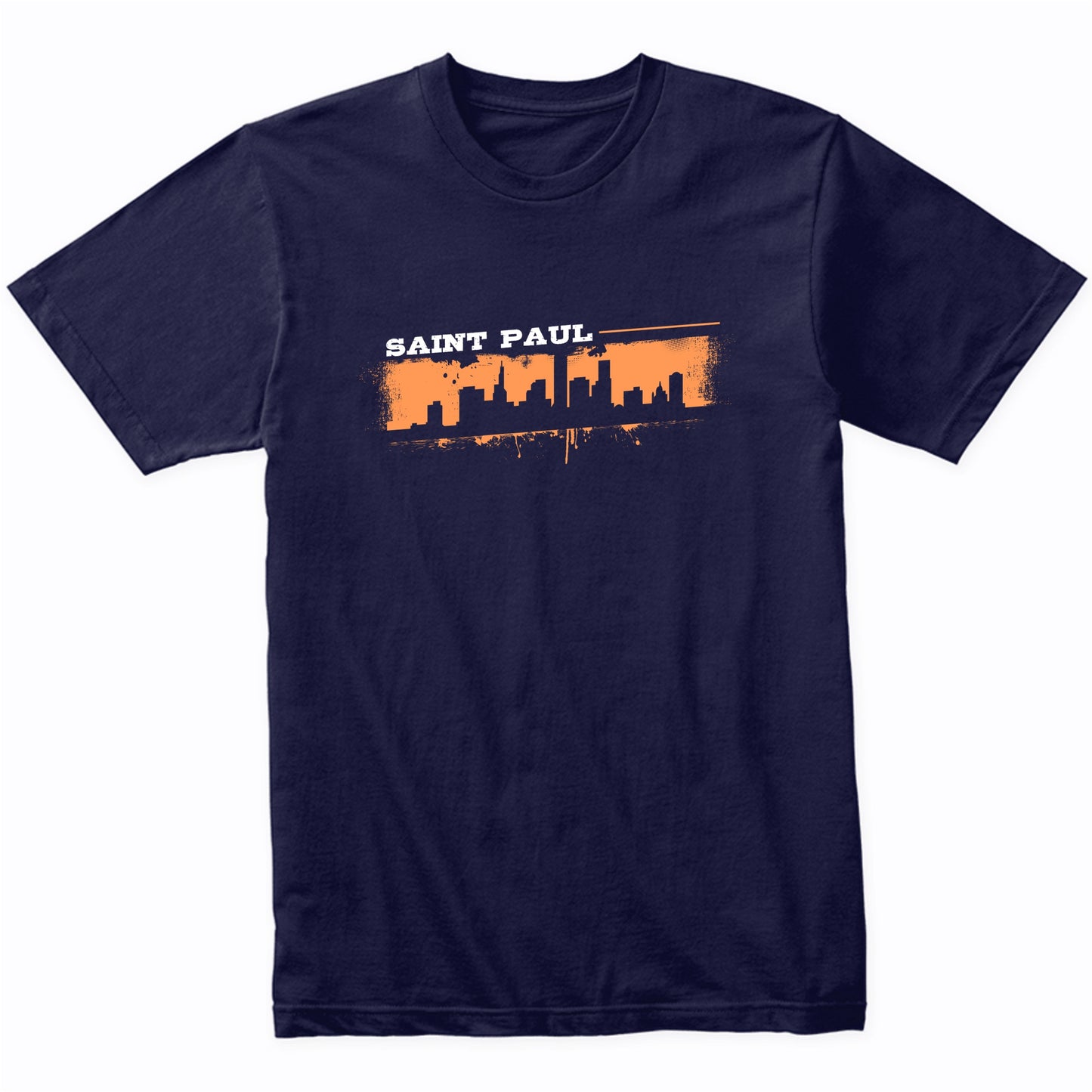 Saint Paul Minnesota Skyline Retro Grafitti Style T-Shirt