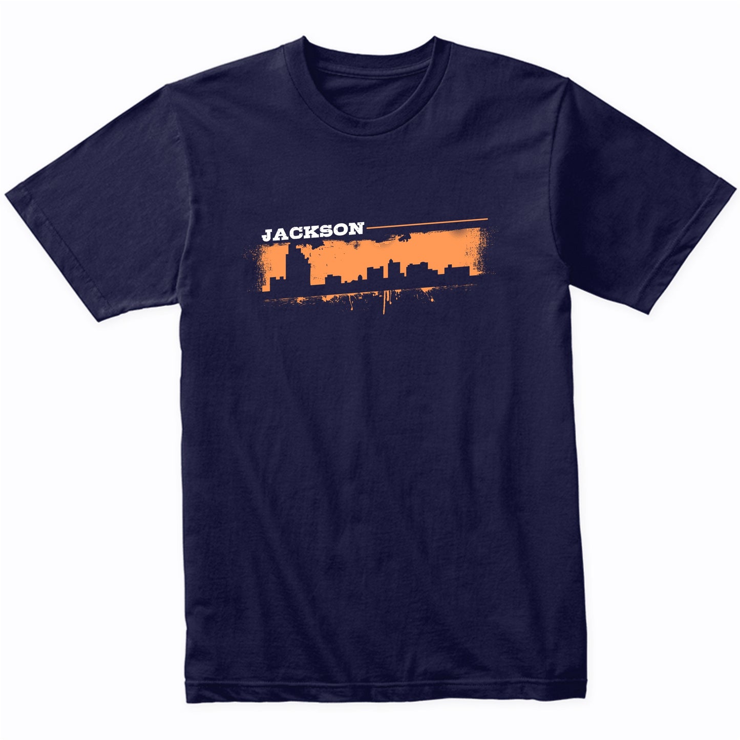 Jackson Mississippi Skyline Retro Grafitti Style T-Shirt