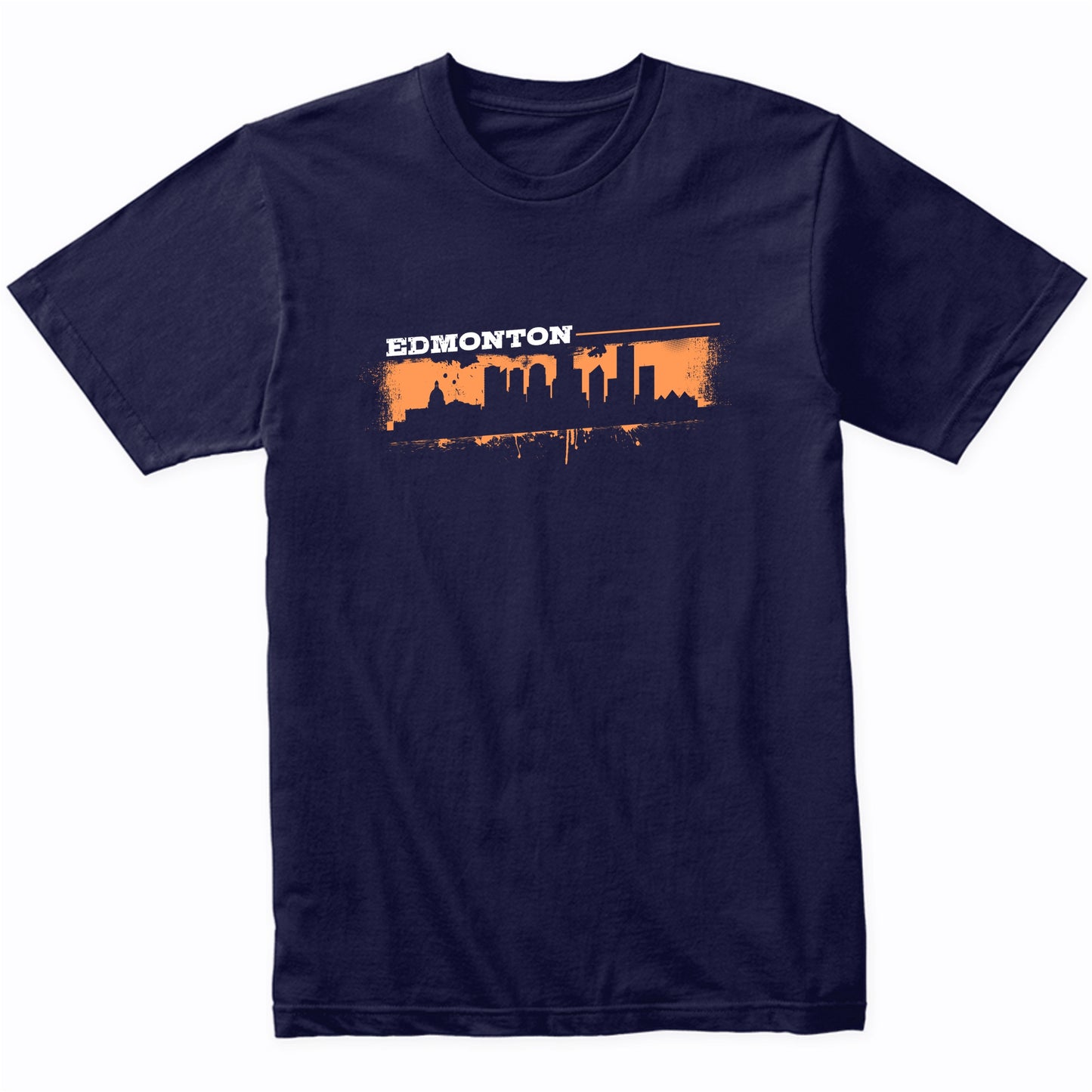 Edmonton Alberta Canada Skyline Retro Grafitti Style T-Shirt