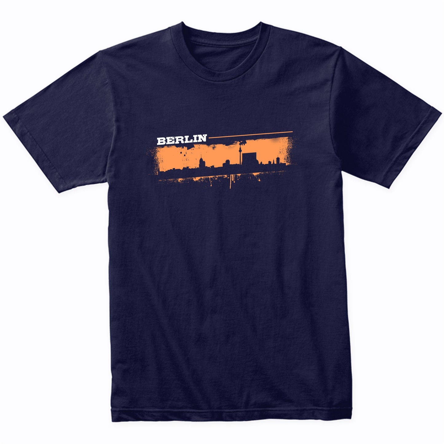 Berlin Germany Skyline Retro Grafitti Style T-Shirt