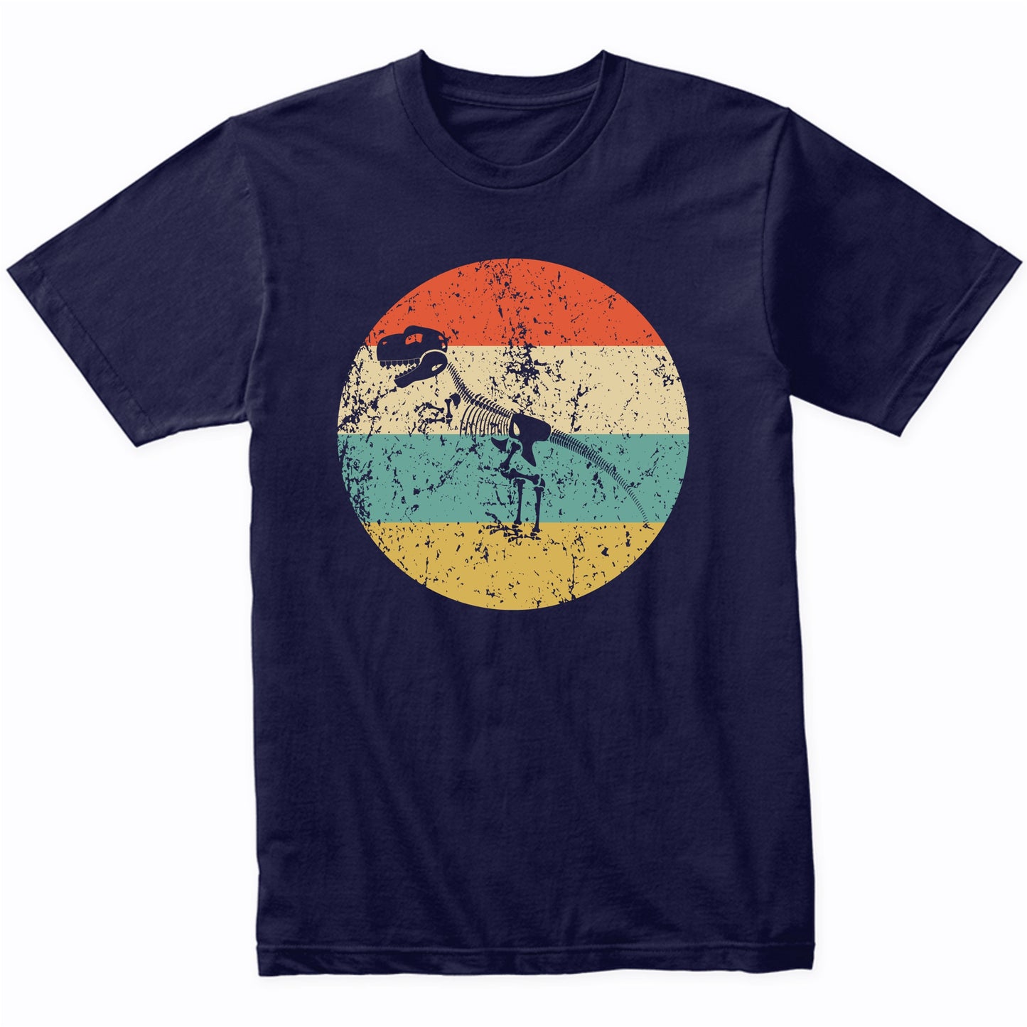 Paleontology Shirt - Retro Dinosaur Skeleton Fossil Icon T-Shirt