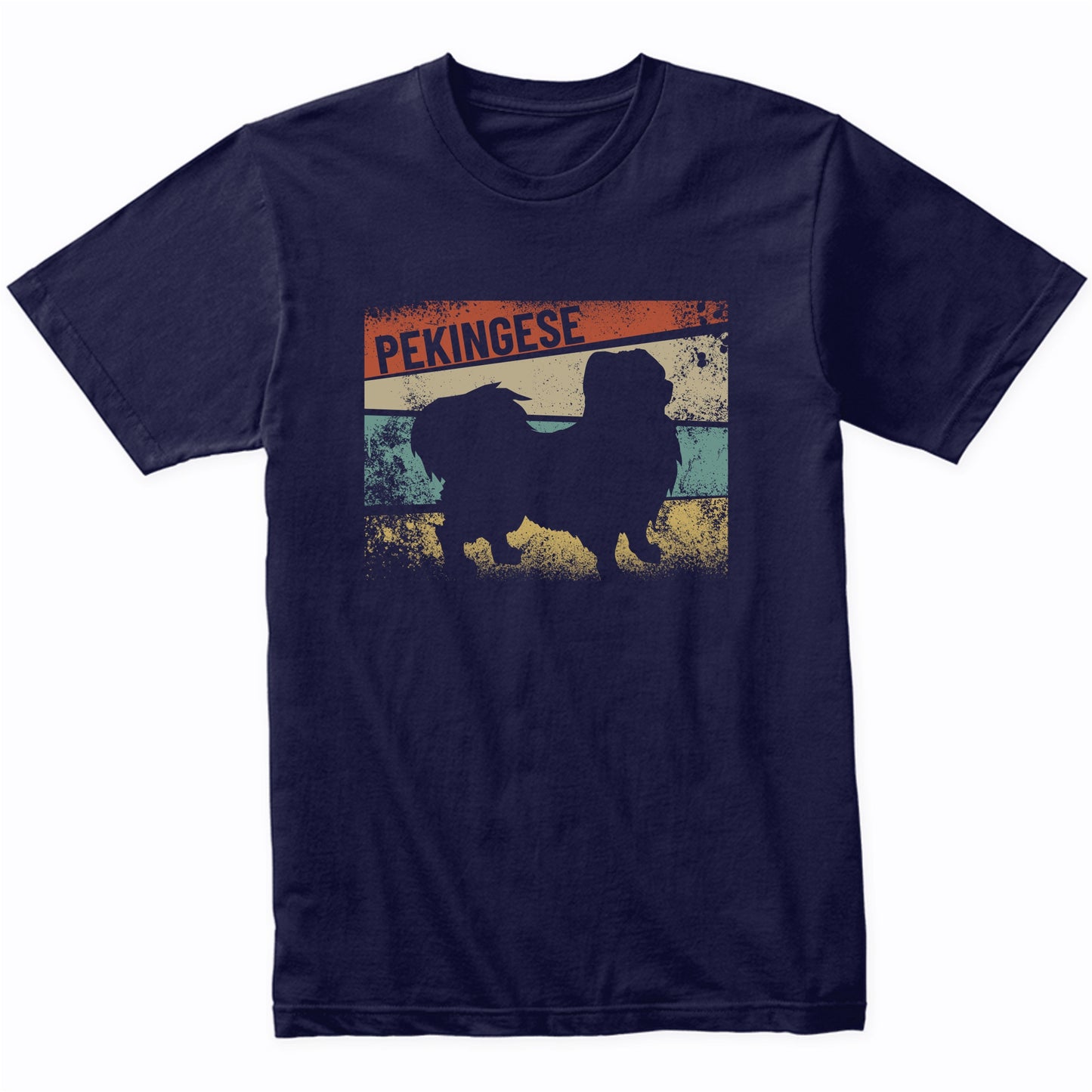 Retro Pekingese Dog Breed Silhouette Pekingese T-Shirt