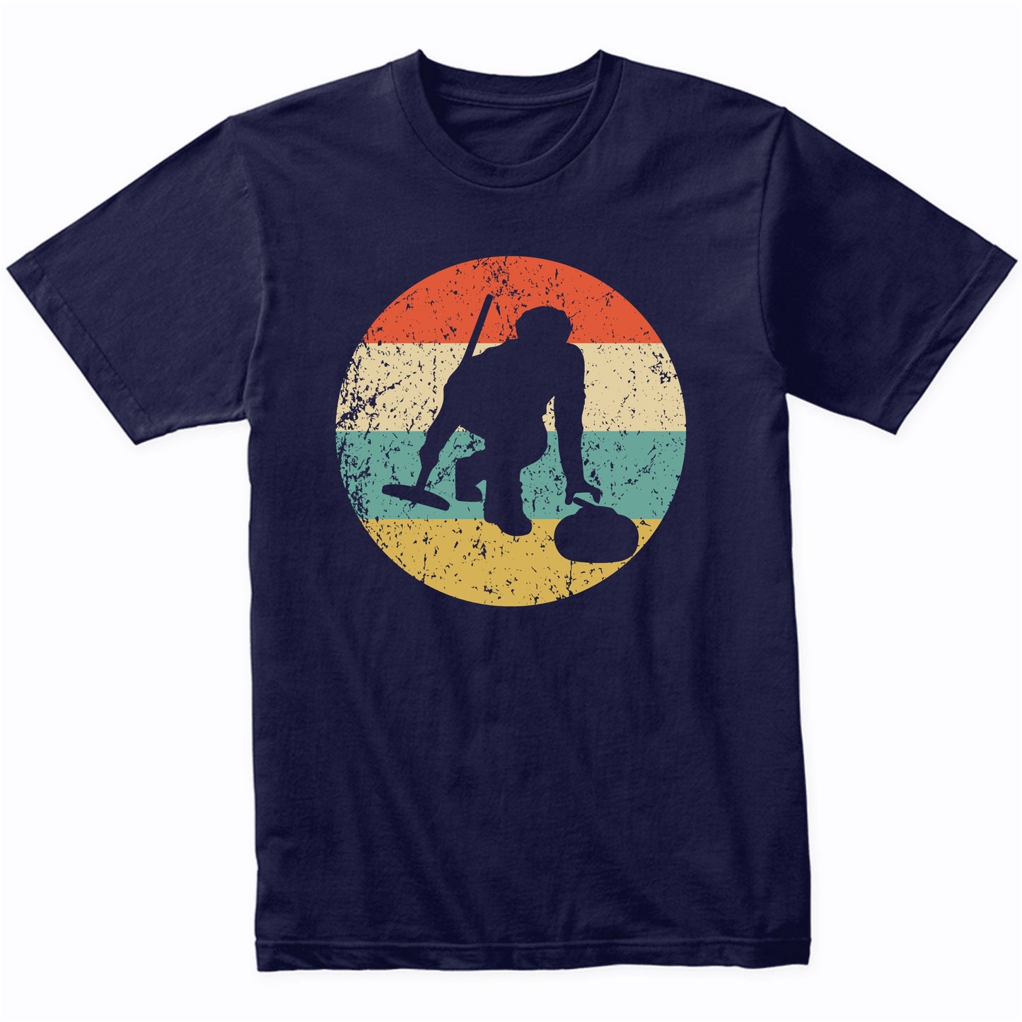 Retro Curling 1960's 1970's Vintage Style Curler T-Shirt