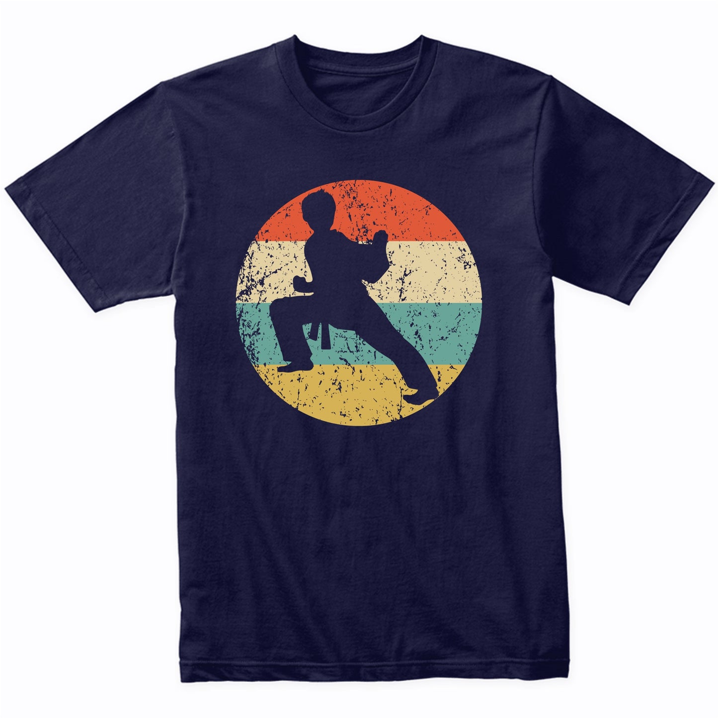 Retro Karate Pose 1960's 1970's Vintage Style Karate T-Shirt