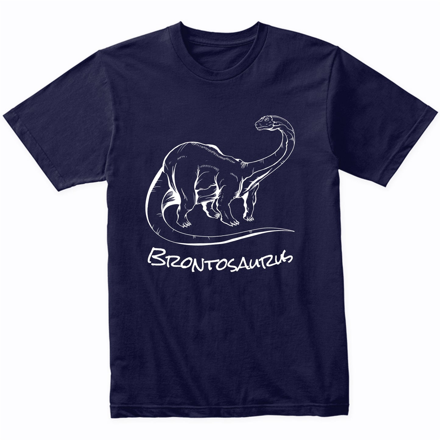 Brontosaurus Sketch Cool Prehistoric Animal Dinosaur T-Shirt