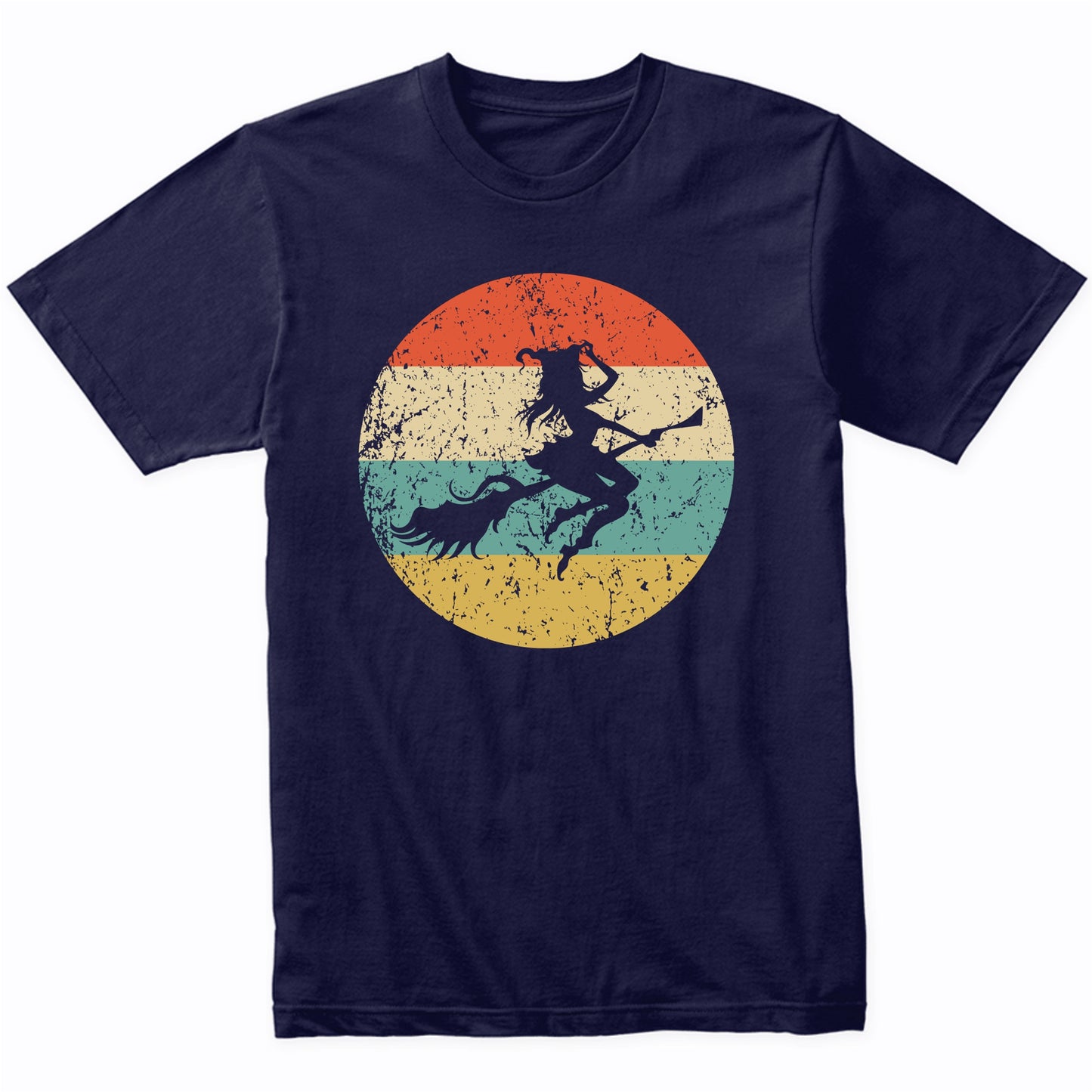 Retro Spooky Scary Witch Silhouette Creepy Halloween T-Shirt