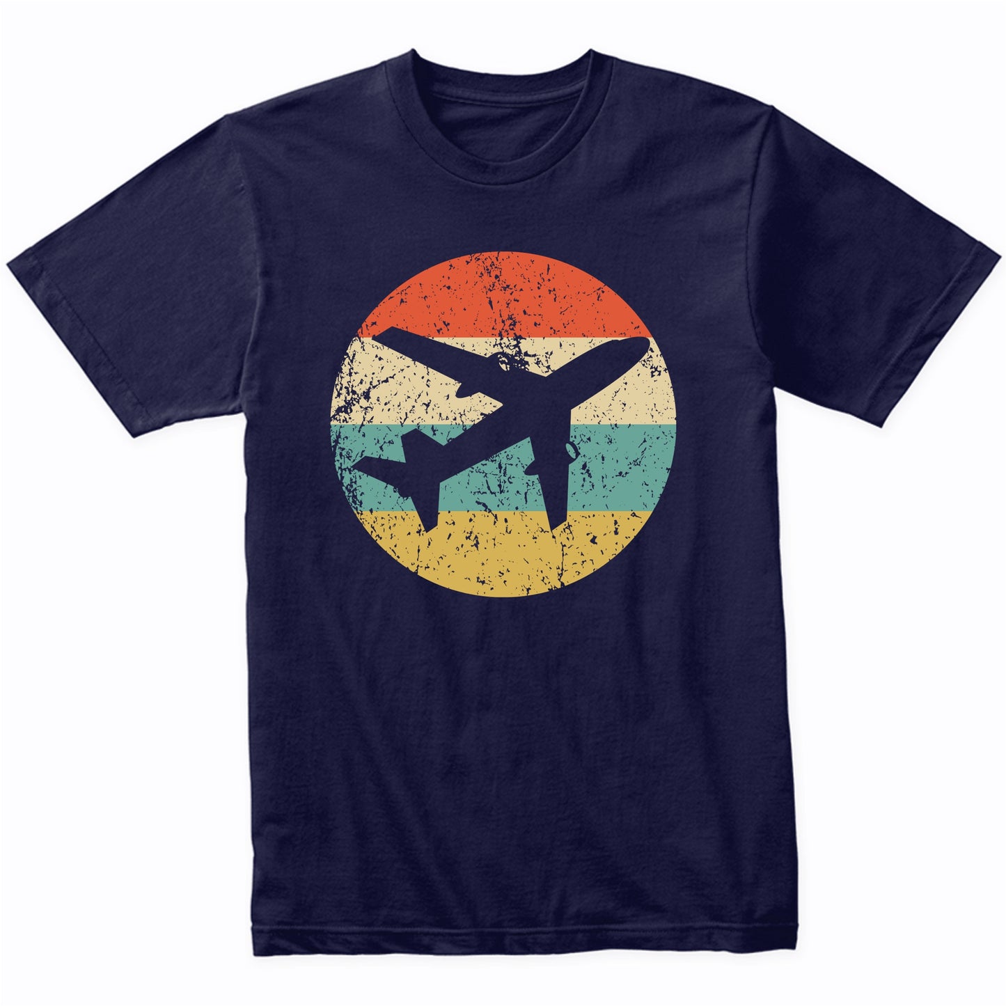 Airplane Silhouette Retro Pilot T-Shirt
