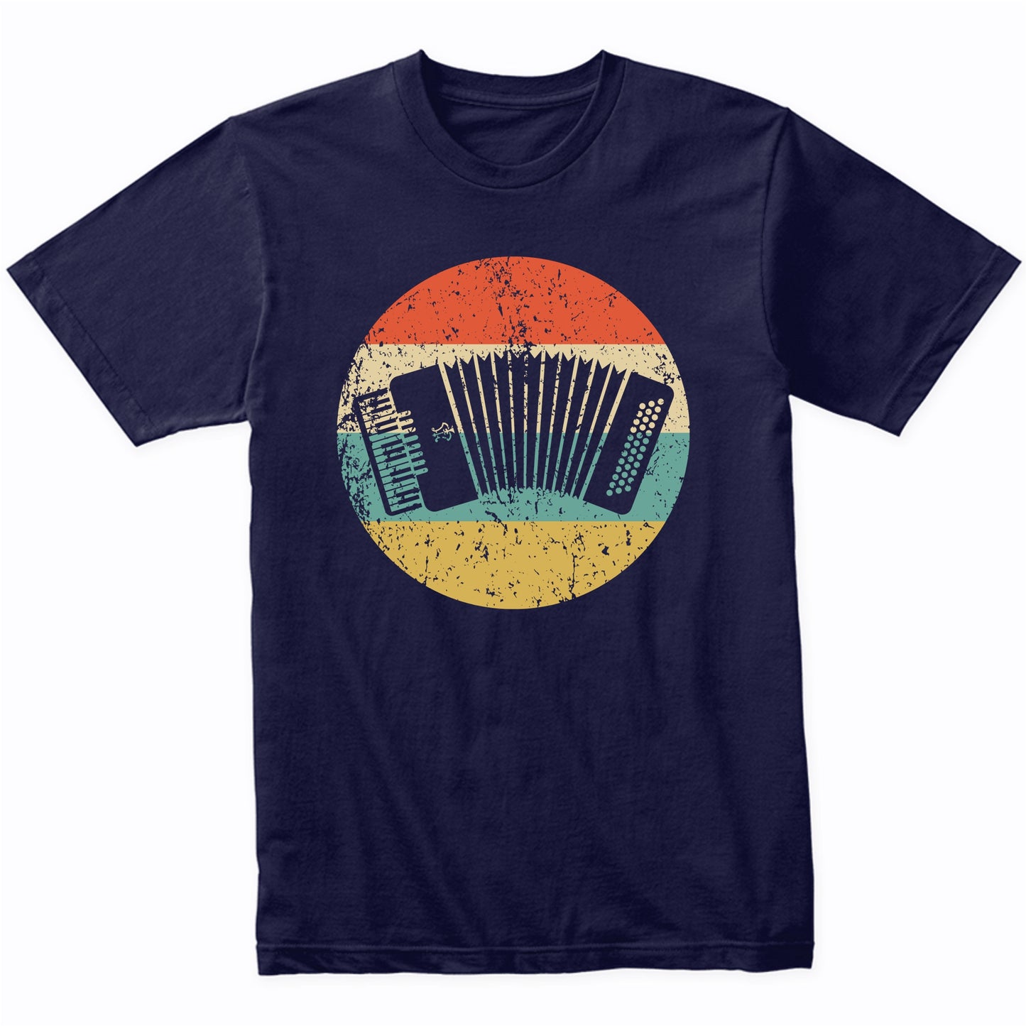 Accordion Silhouette Retro Music Musician Musical Instrument T-Shirt