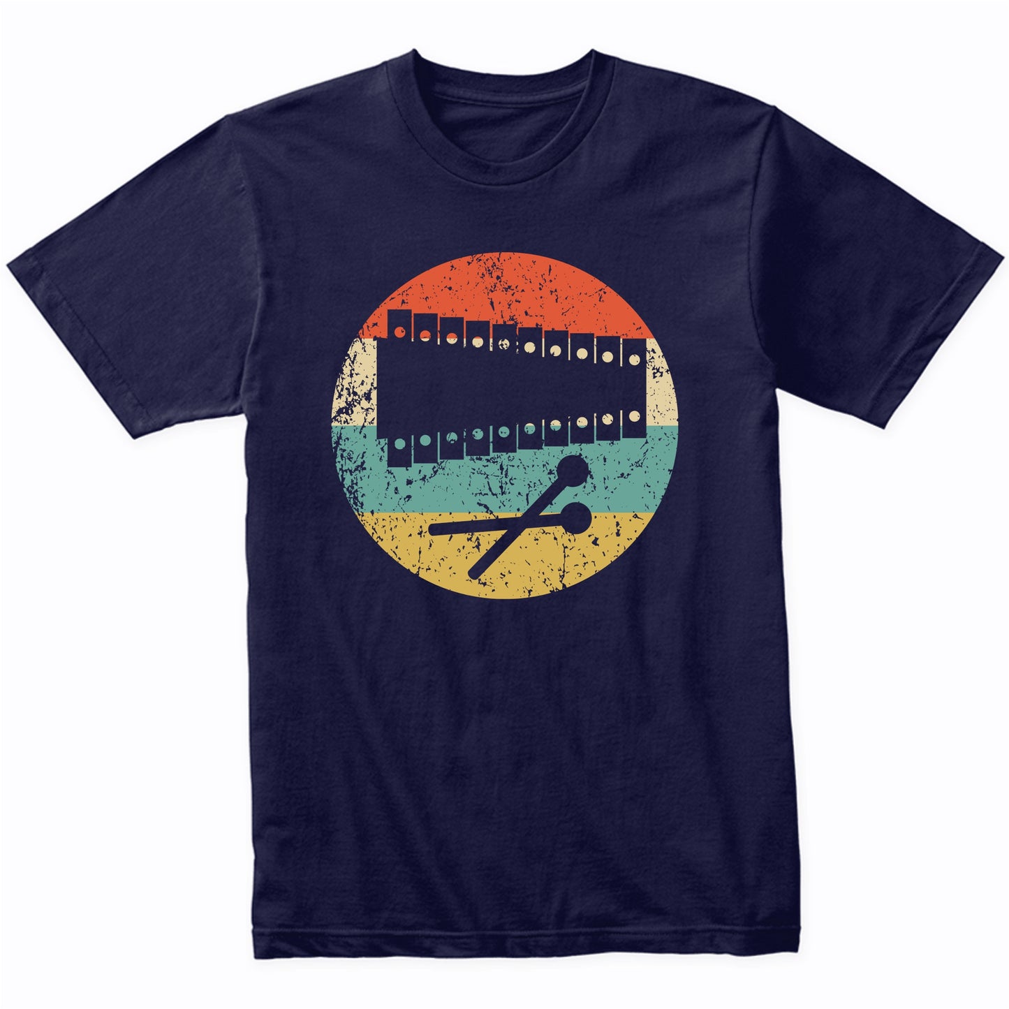 Xylophone Silhouette Retro Music Musician Musical Instrument T-Shirt