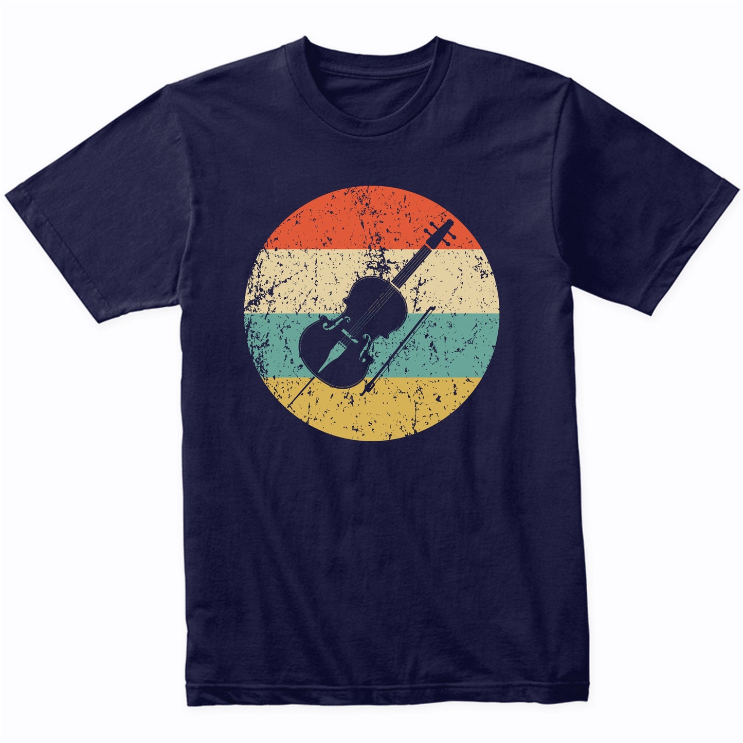 Cello Silhouette Retro Music Musician Musical Instrument T-Shirt