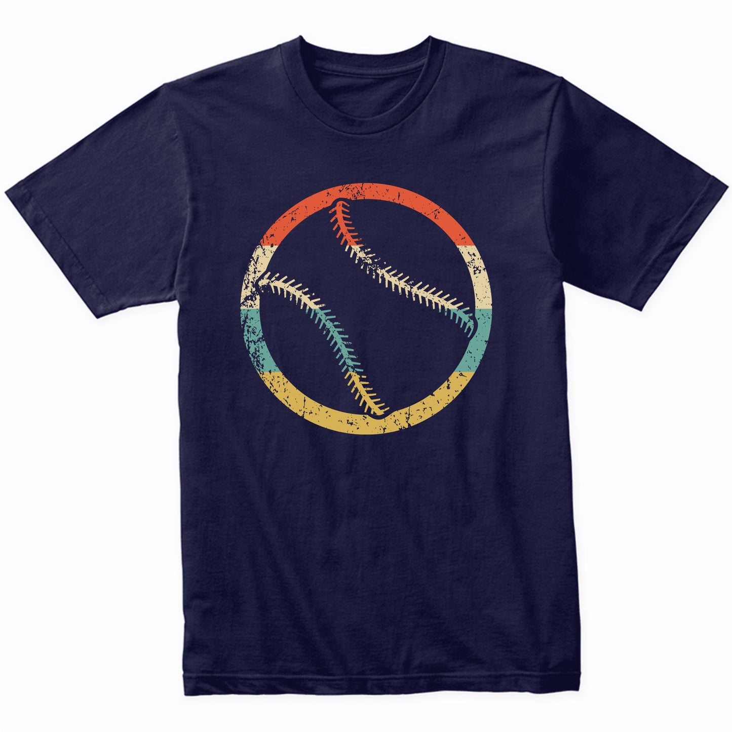 Baseball Softball Silhouette Retro Sports T-Shirt