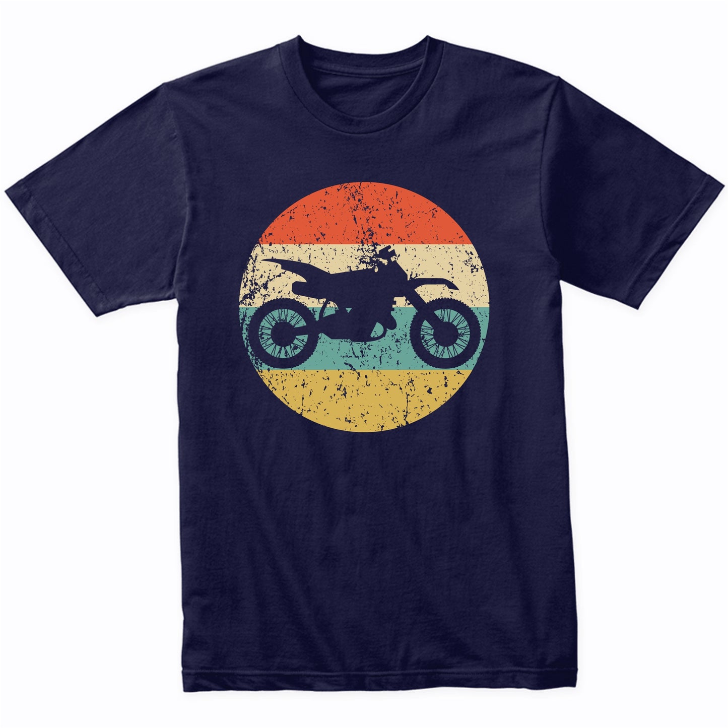 Dirt Bike Motocross Silhouette Retro Extreme Sports T-Shirt